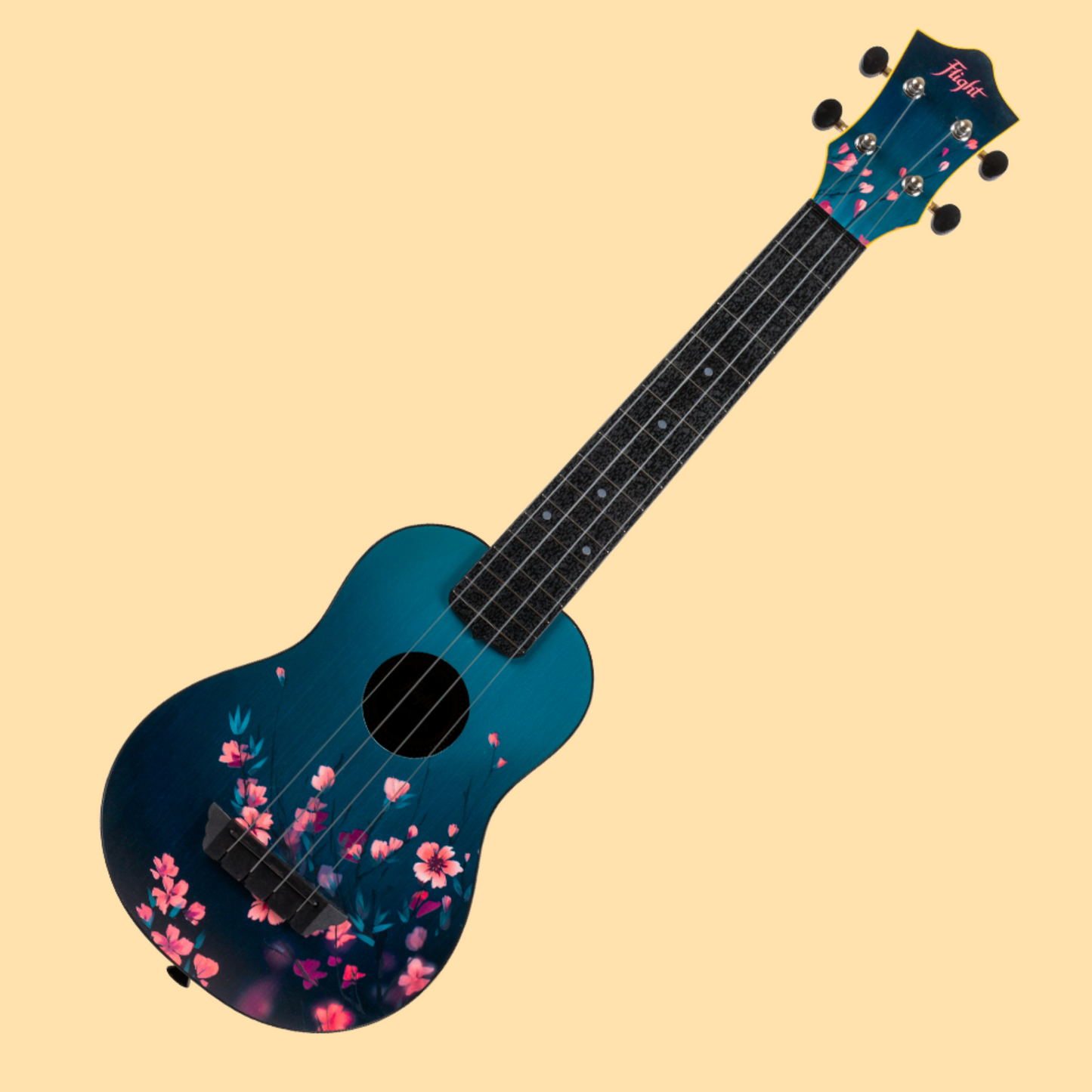 Flight TUSL-32 Sakura ABS Cherry Blossom Travel Concert Soprano Ukulele with Gig Bag