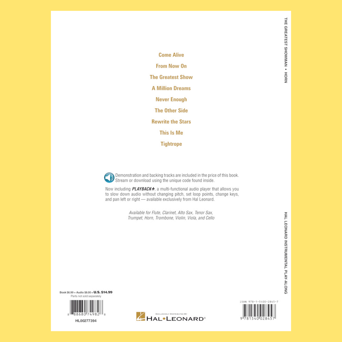 The Greatest Showman - Horn Play Along Book/Ola
