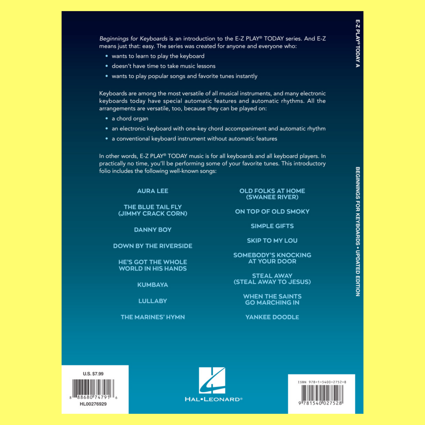 Beginnings For Keyboards - Ez Play Piano Book A (Updated Edition)