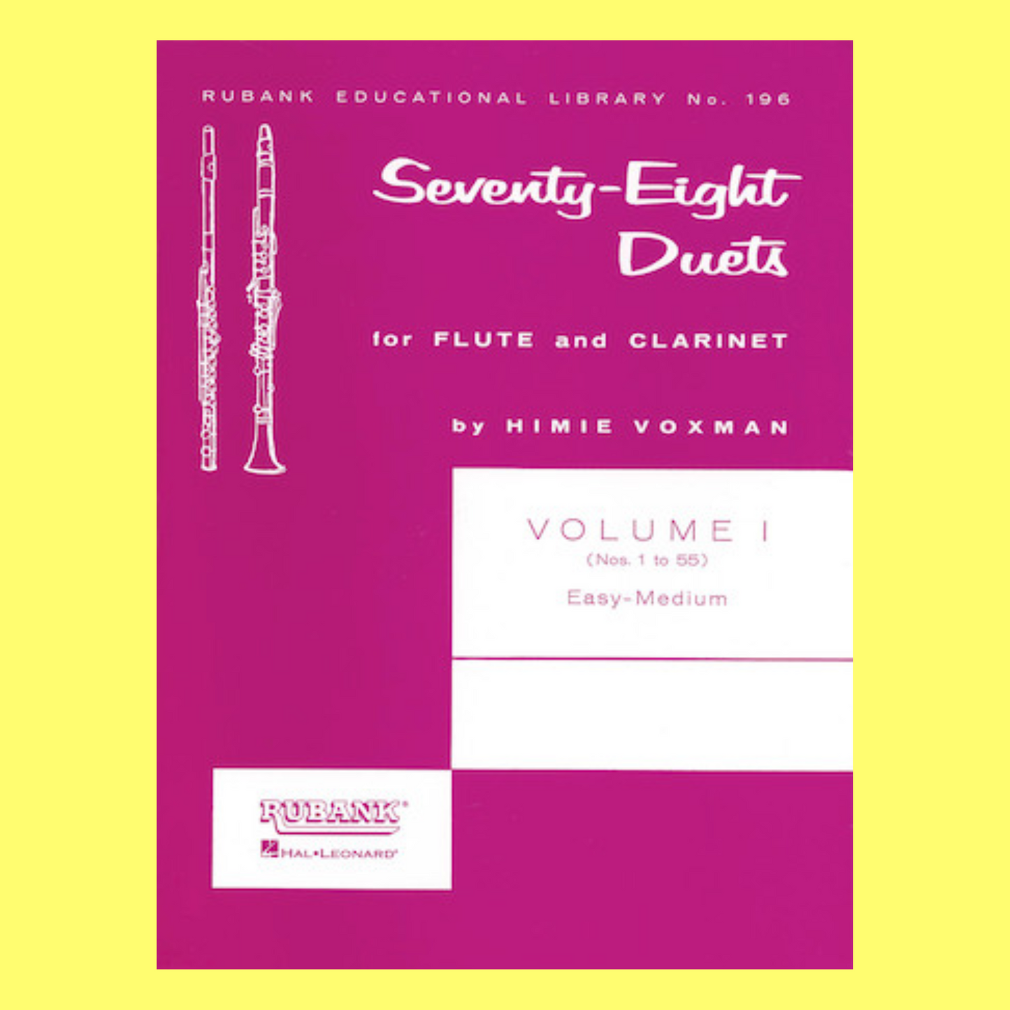 78 Duets For Flute And Clarinet Volume 1 Book (Easy To Medium)
