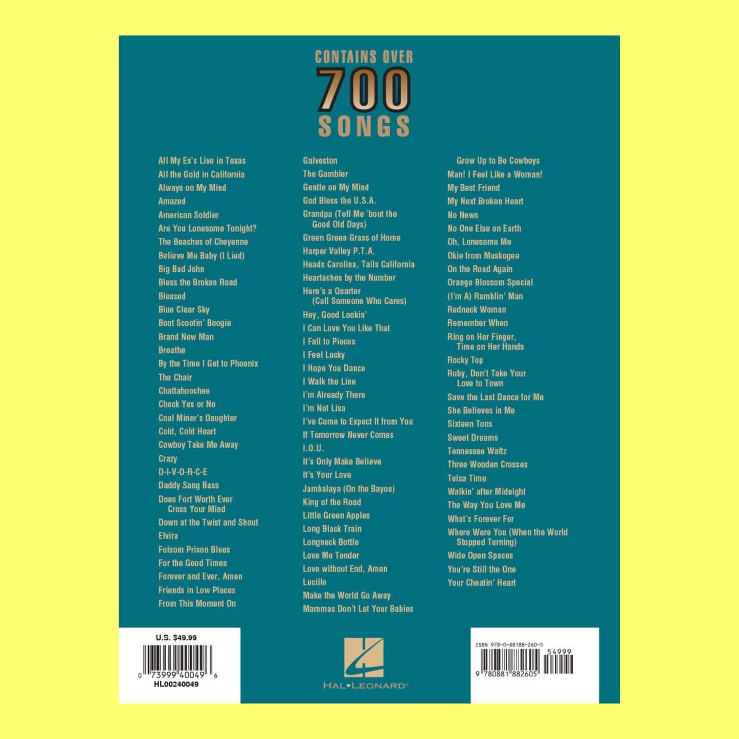 The Ultimate Country Fake Book (5th Edition) 700 Songs