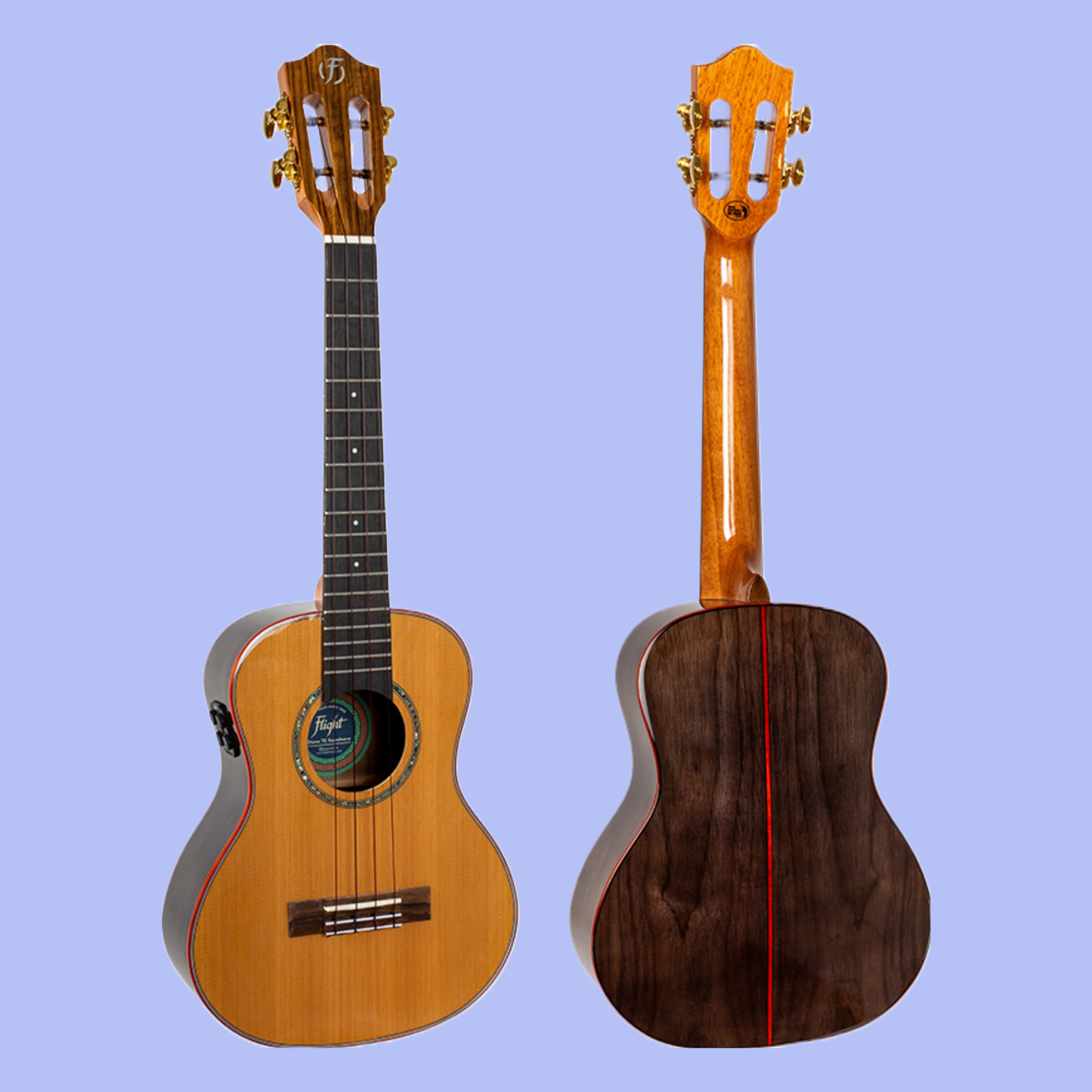 Flight - Diana Soundwave Tenor Electro Acoustic Ukulele with Deluxe Padded Gig Bag