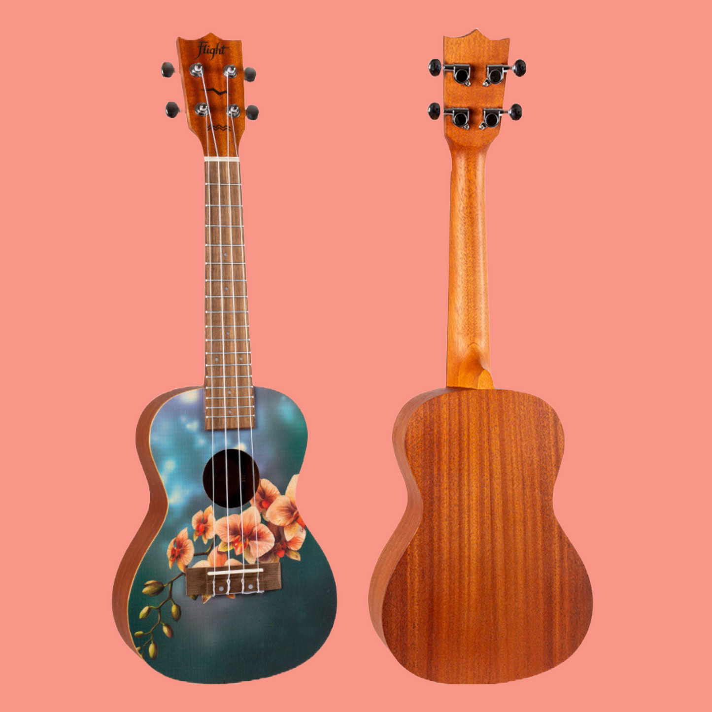 Flight AUC33 - Orchid Concert Ukulele with Padded Gig Bag