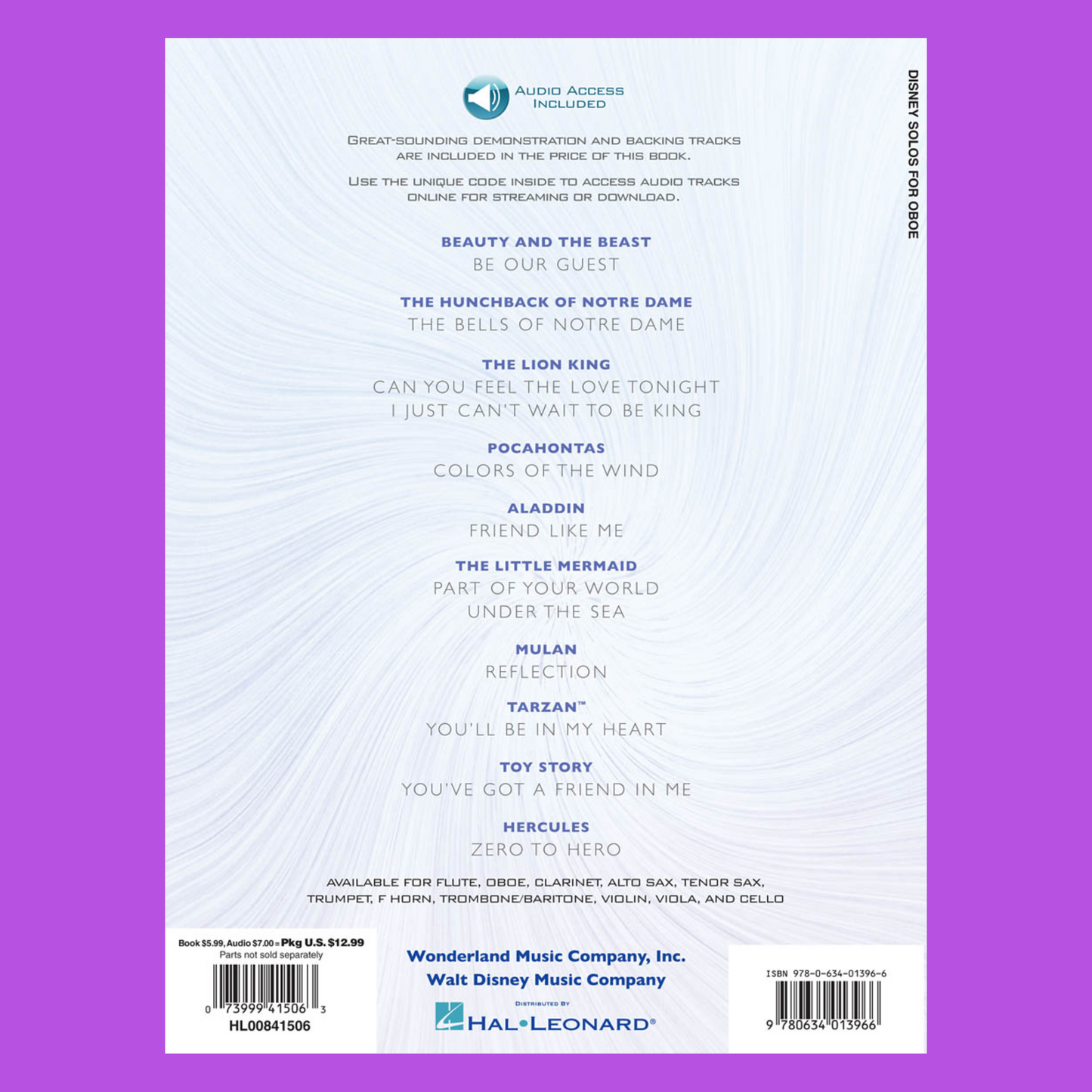 Disney Solos - For Oboe Play Along Book/Ola