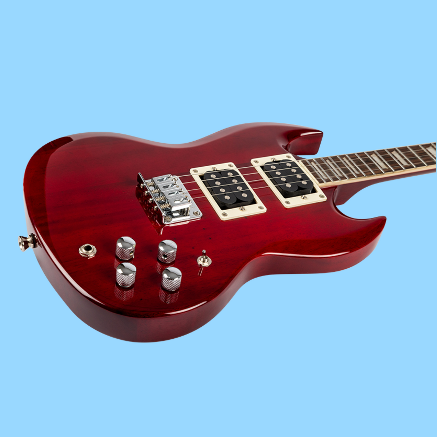 Flight - Pioneer Solid Body Cherry Red Electric Ukulele