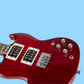 Flight - Pioneer Solid Body Cherry Red Electric Ukulele with Deluxe Padded Gig Bag