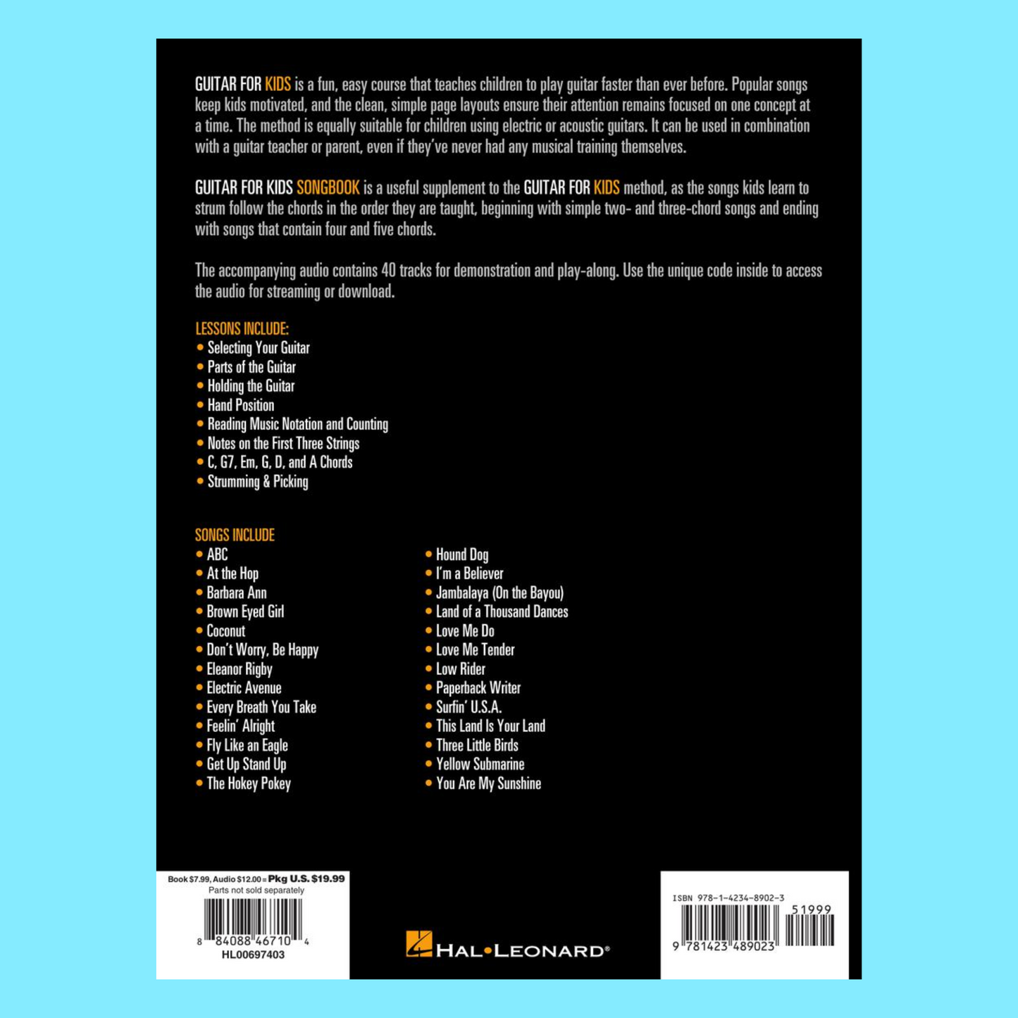 Hal Leonard Guitar Method For Kids - Method 1 Book & Songbook (Book/Ola)