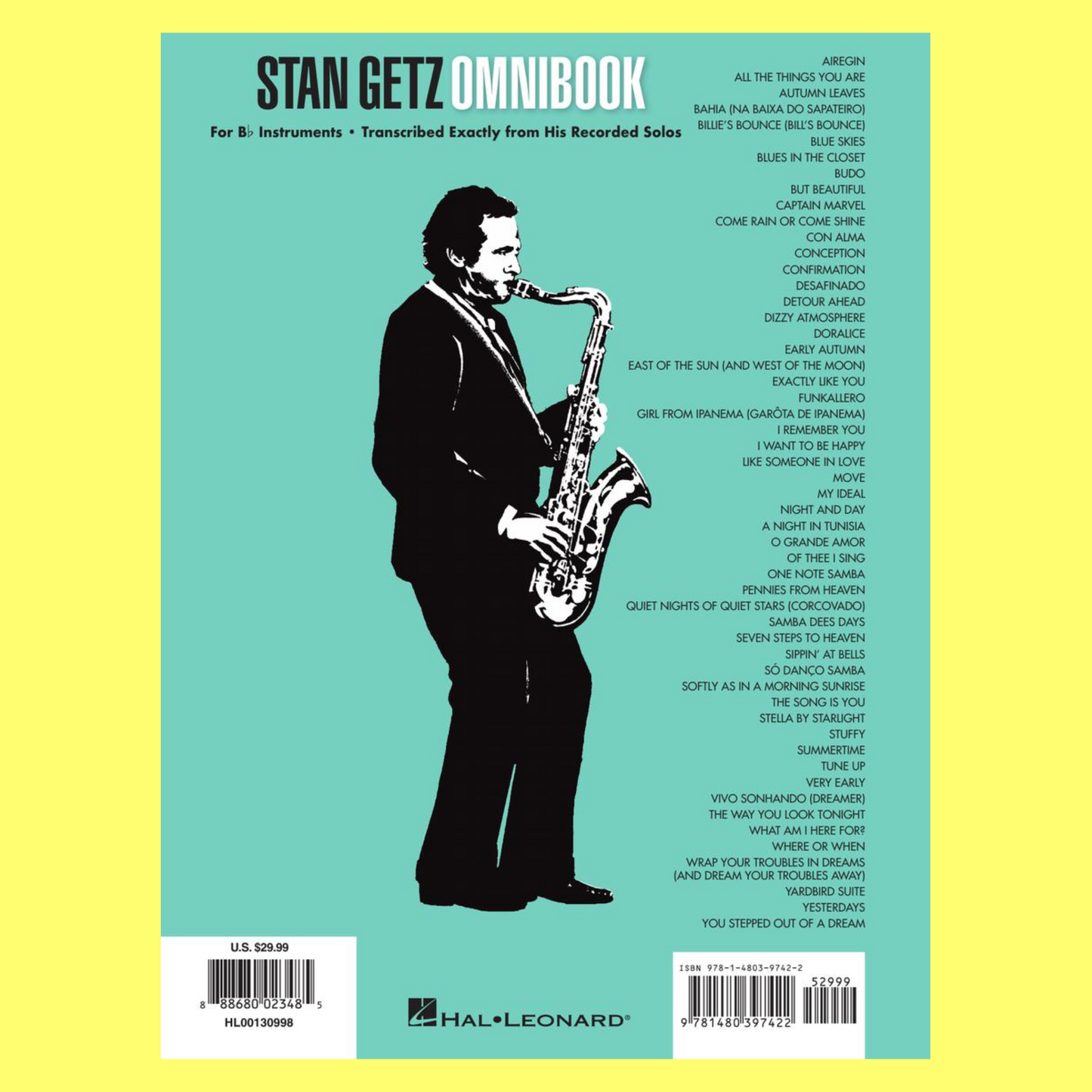 Stan Getz Omnibook - B Flat Instruments