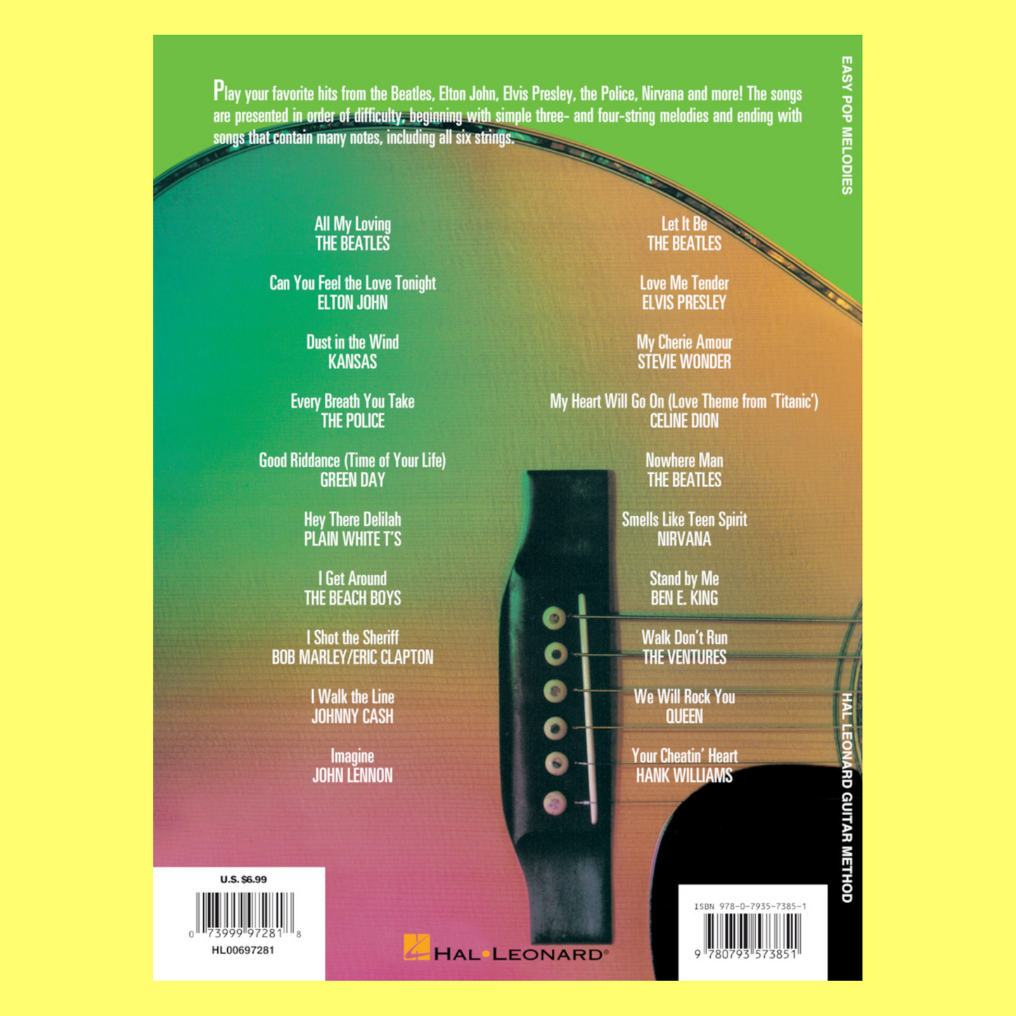 Hal Leonard Guitar Method - Easy Pop Melodies Book (3rd Edition)