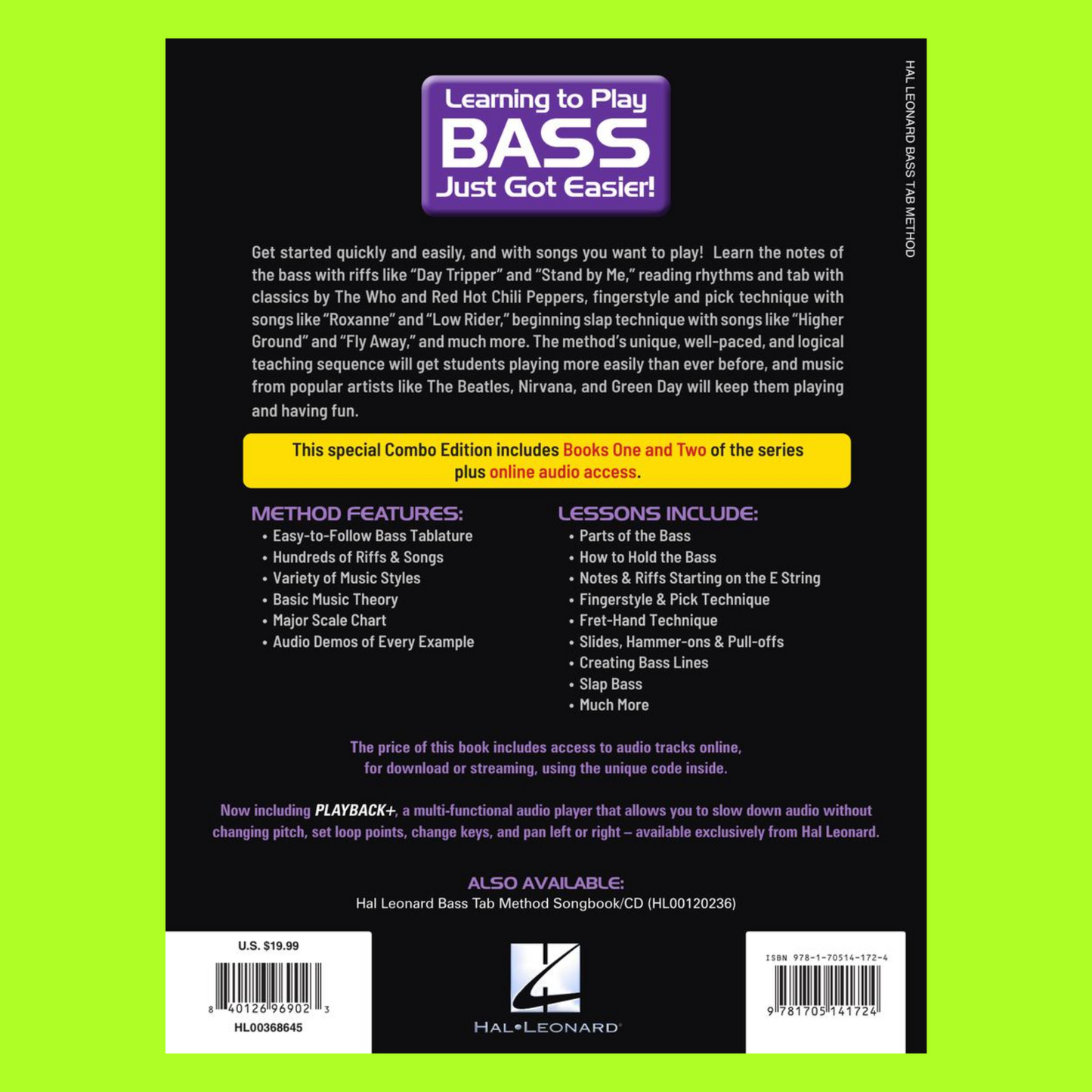 Hal Leonard Bass Tab Method - Book 1 & 2 Combo Edition (Books/Ola)