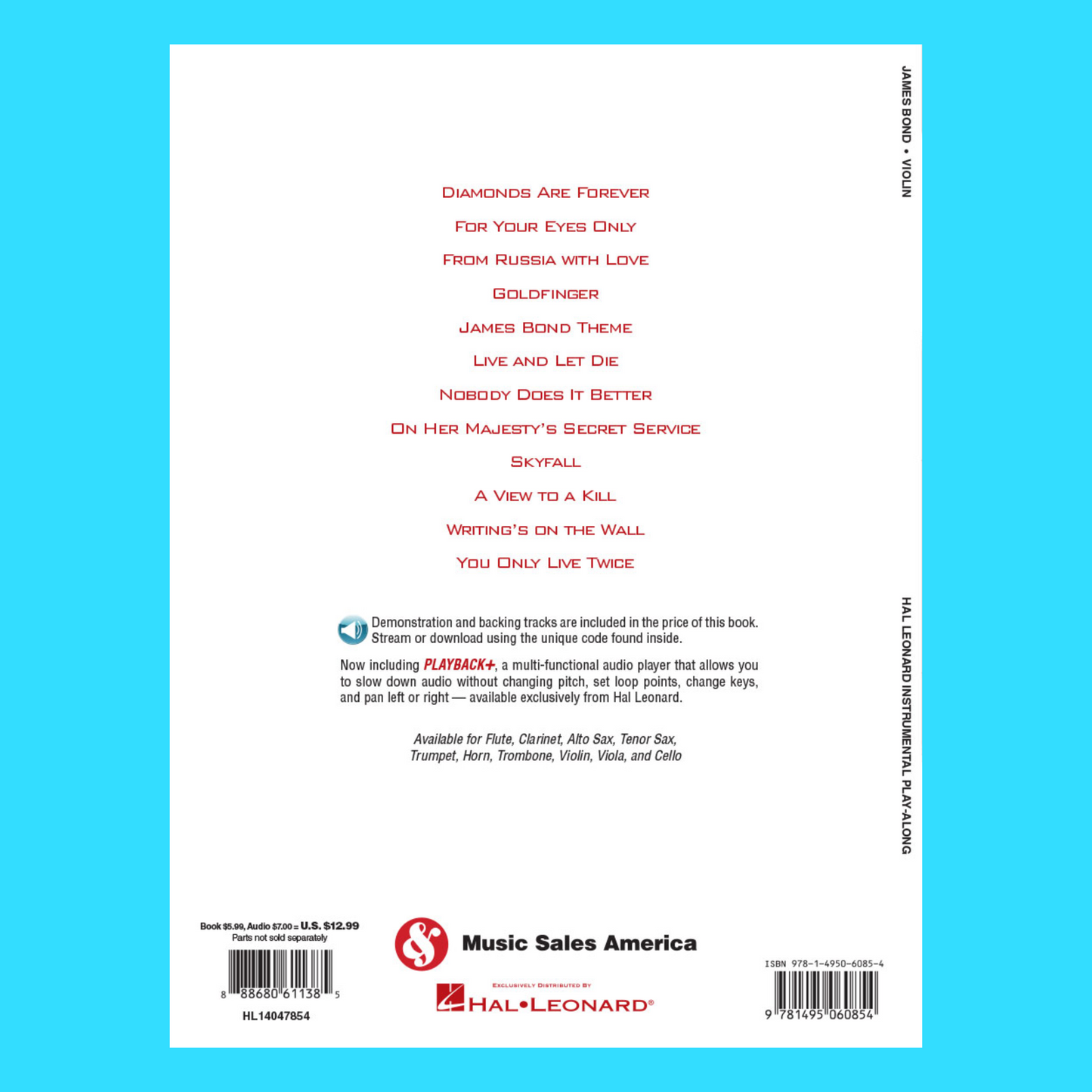 James Bond For Violin - Play Along Book/Ola