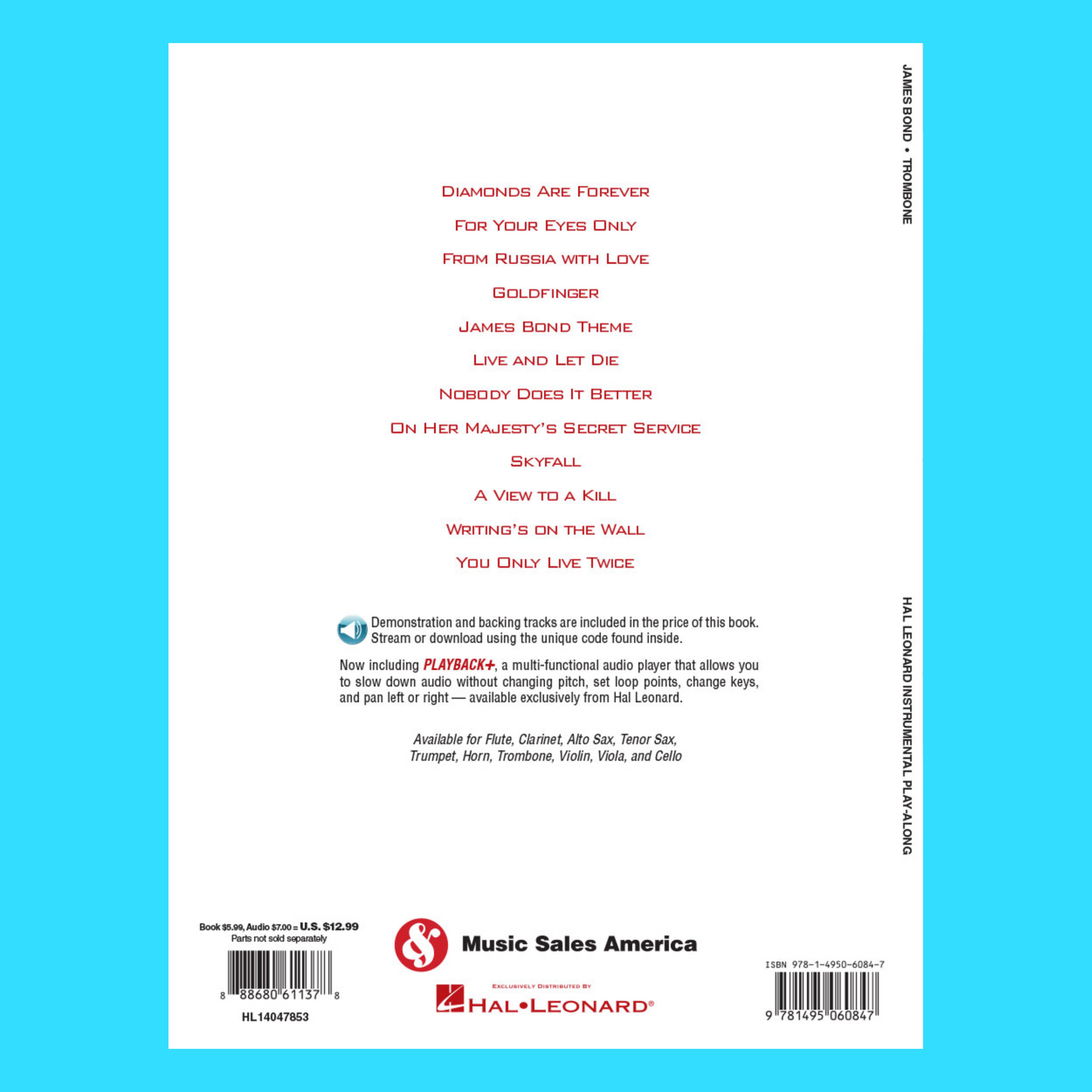 James Bond For Trombone - Play Along Book & Online Audio