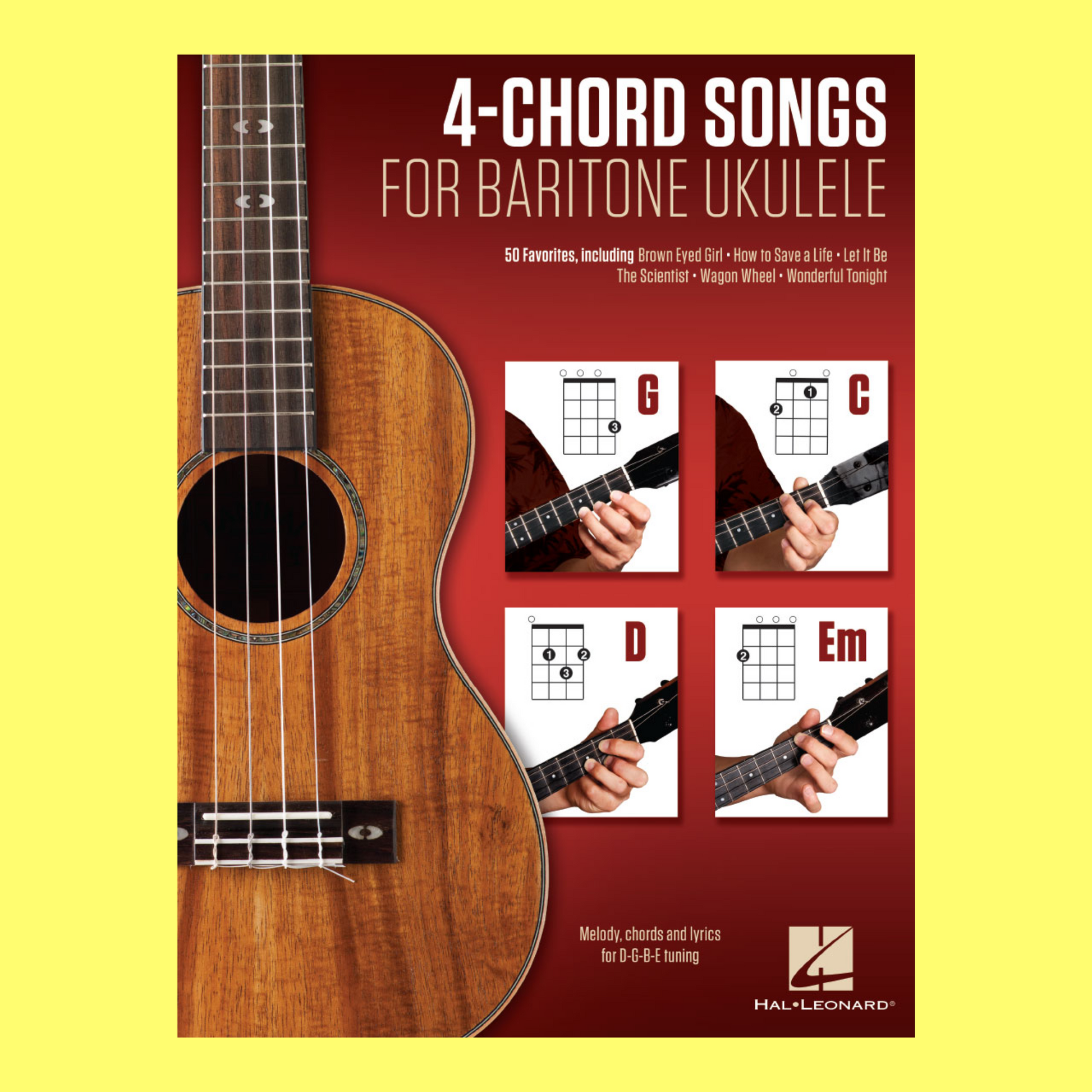 4 Chord Songs For Baritone Ukulele G C D Em Book Music2u