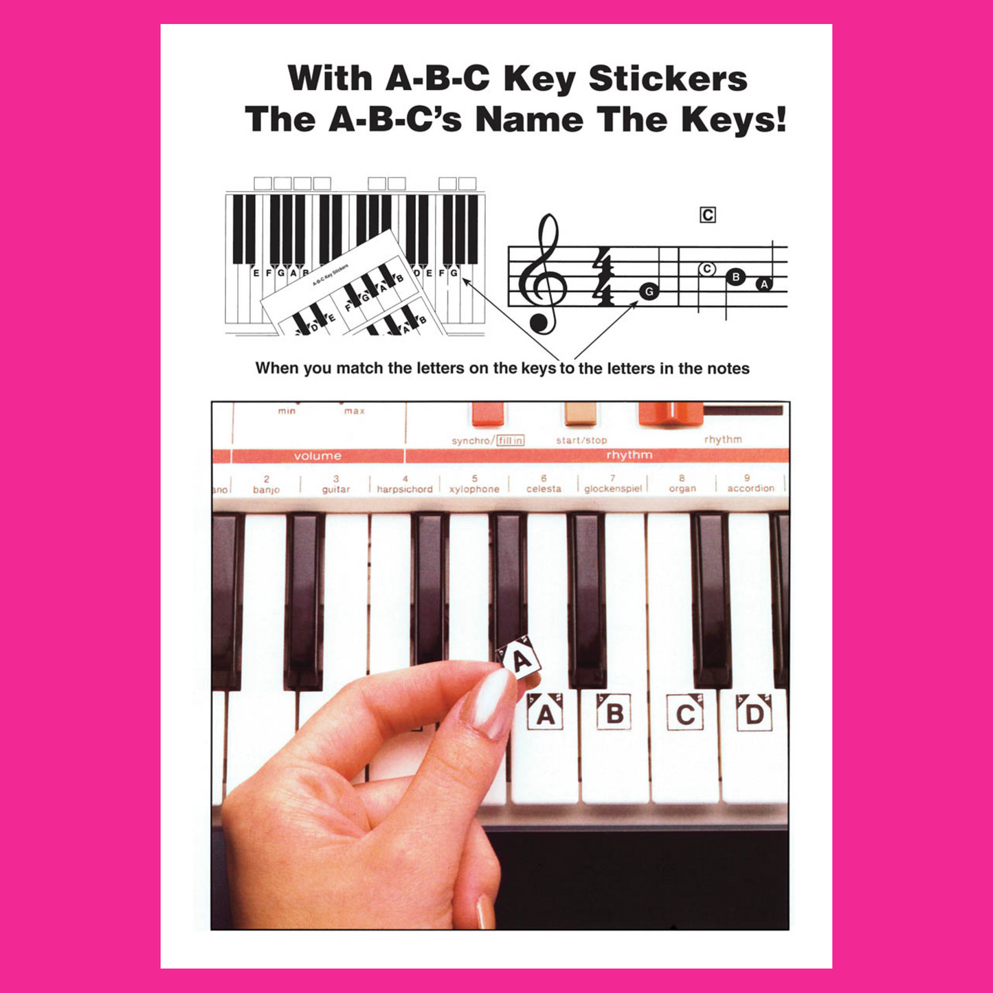 ABC Reusable Keyboard Stickers (42 Stickers)