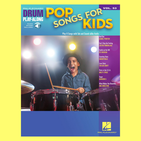 Pop Songs For Kids - Drum Play Along Volume 53 Book/Ola