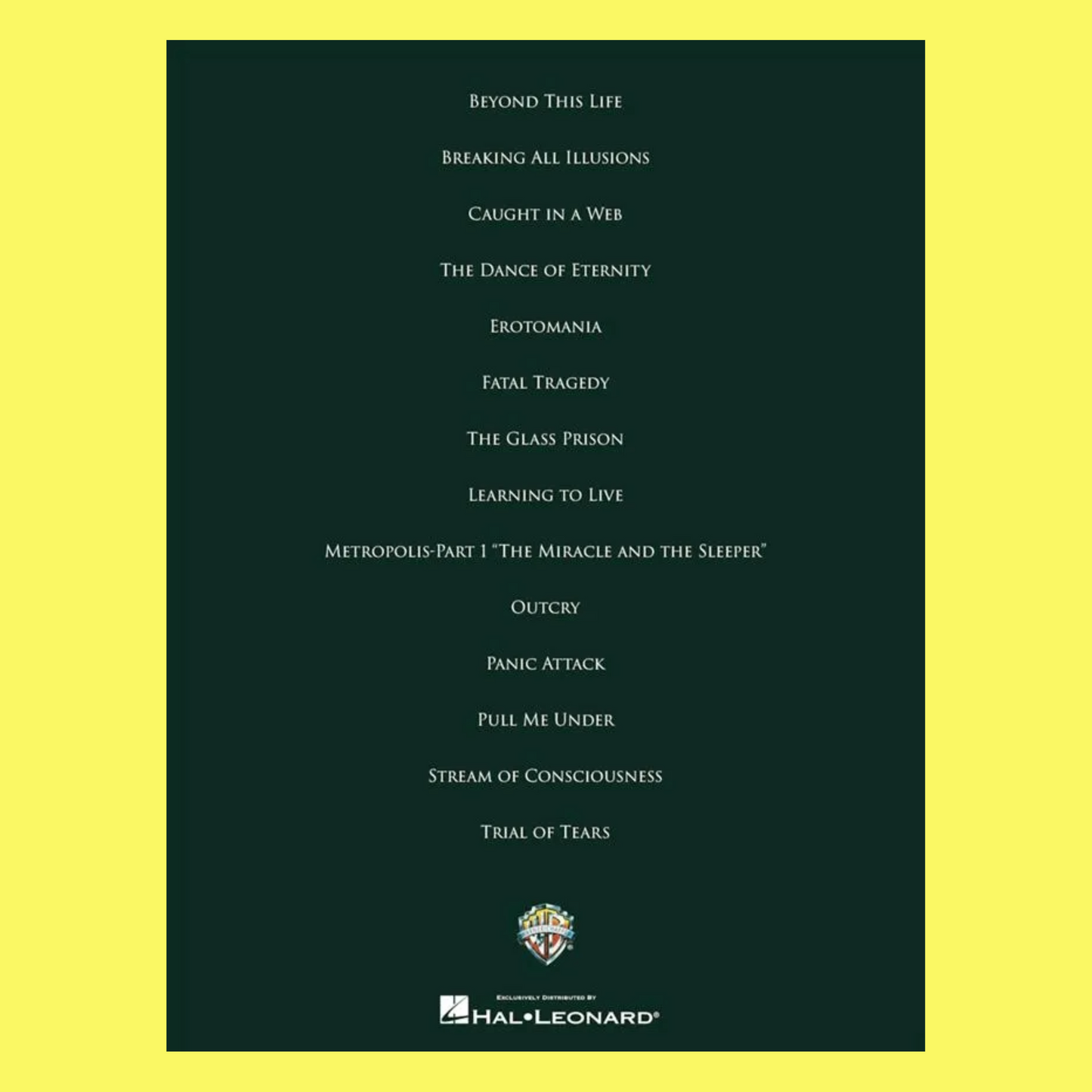 Dream Theater Bass Anthology Book