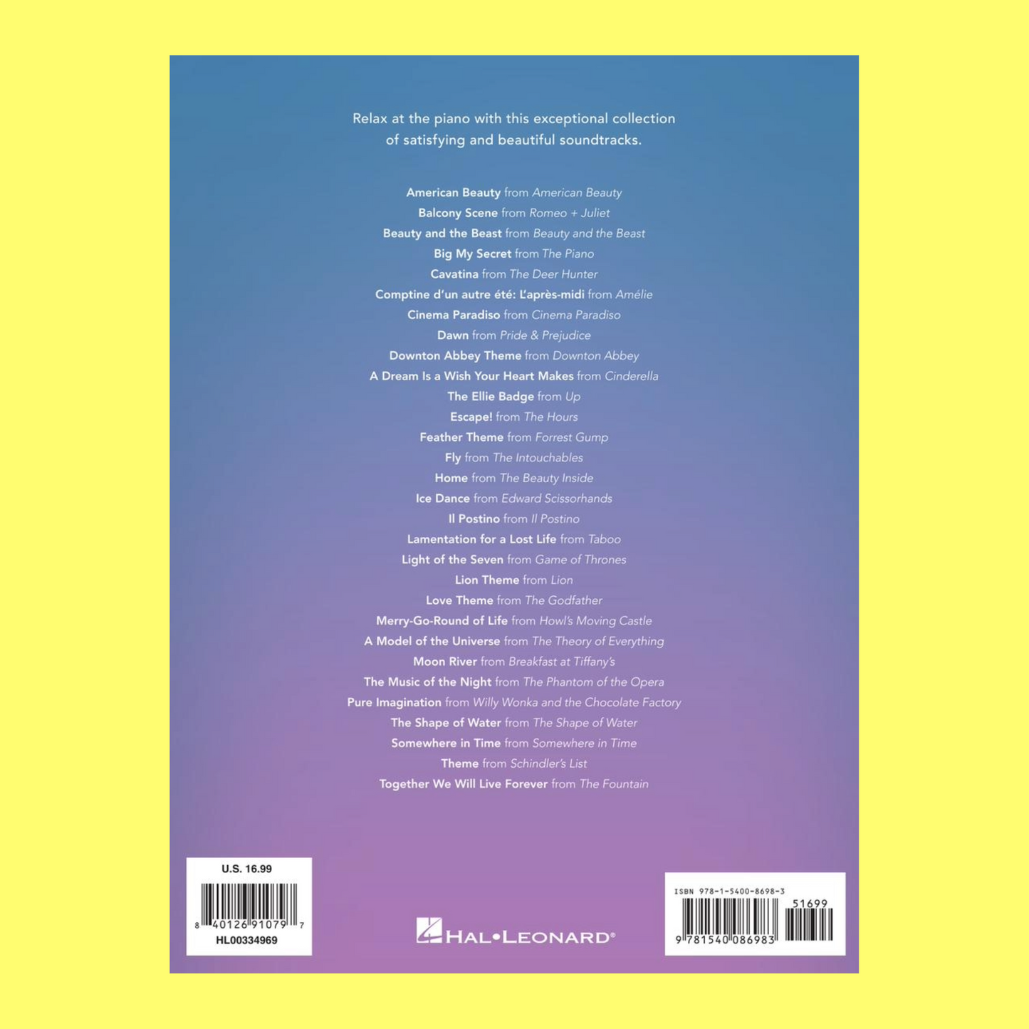 Peaceful Piano Solos Soundtracks Book (30 Songs)