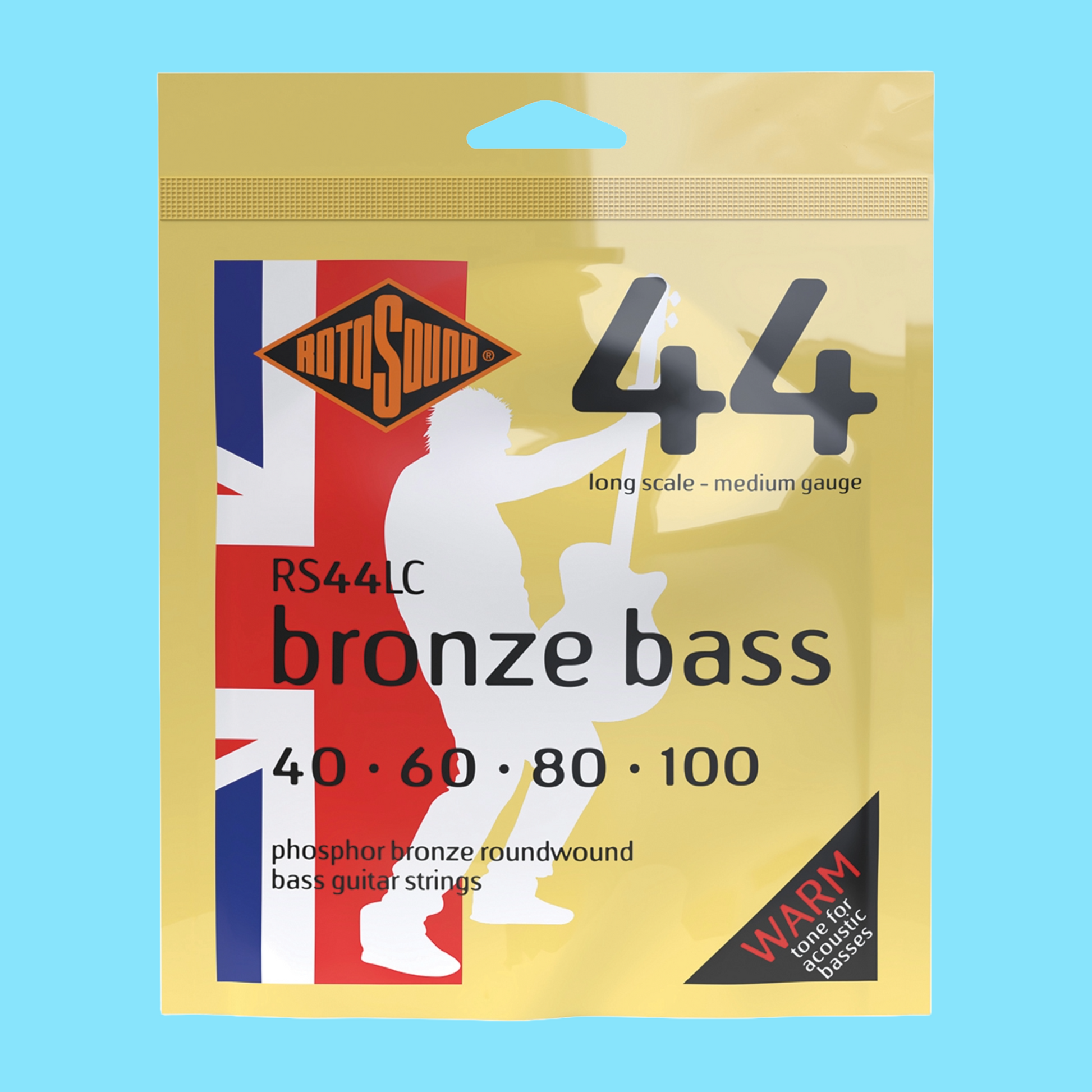 Rotosound RS44LC Long Scale Phosphor Bronze Acoustic Bass Guitar String Set 40-100