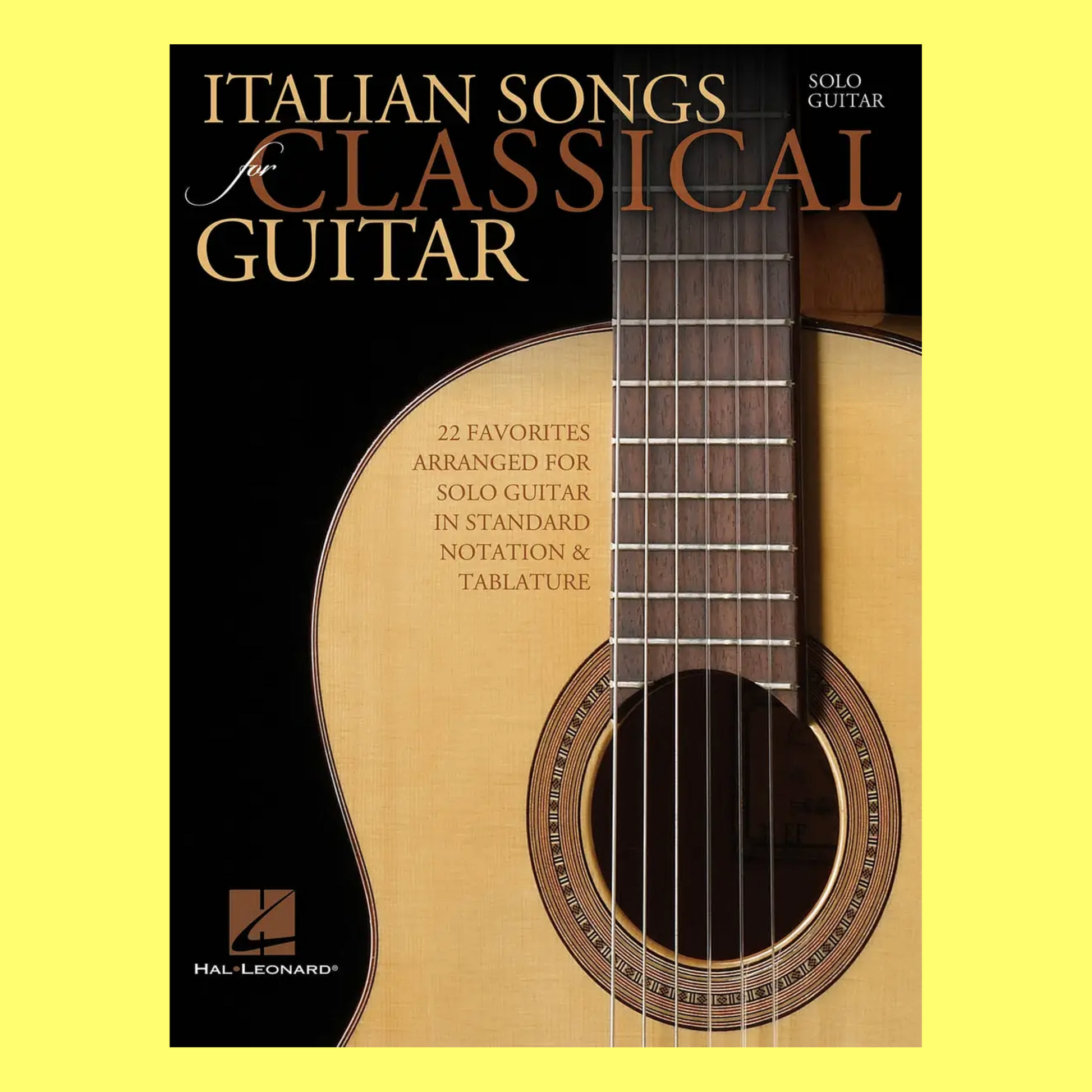 Italian Songs For Classical Guitar Book