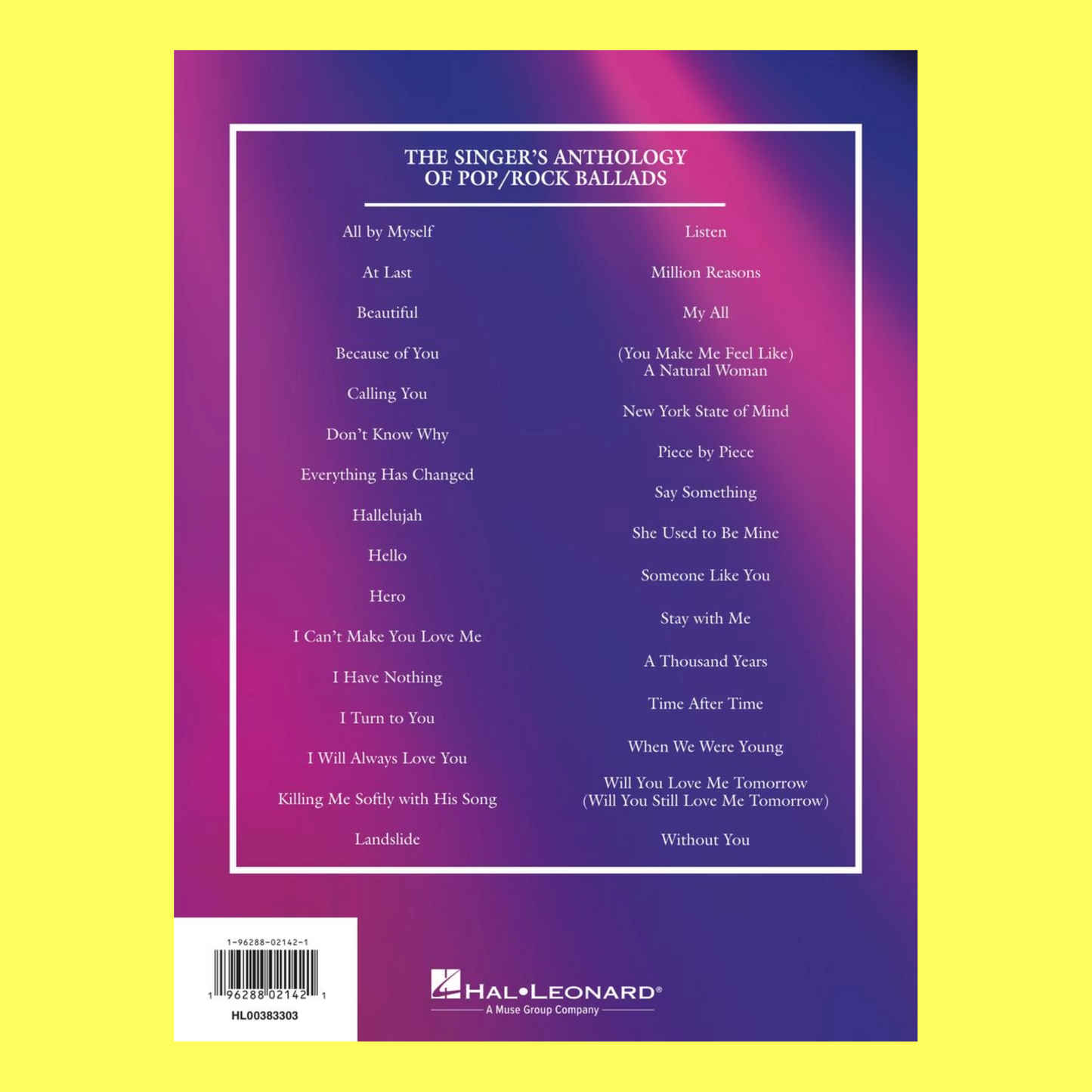 The Singers Anthology of Pop/Rock Ballads Book