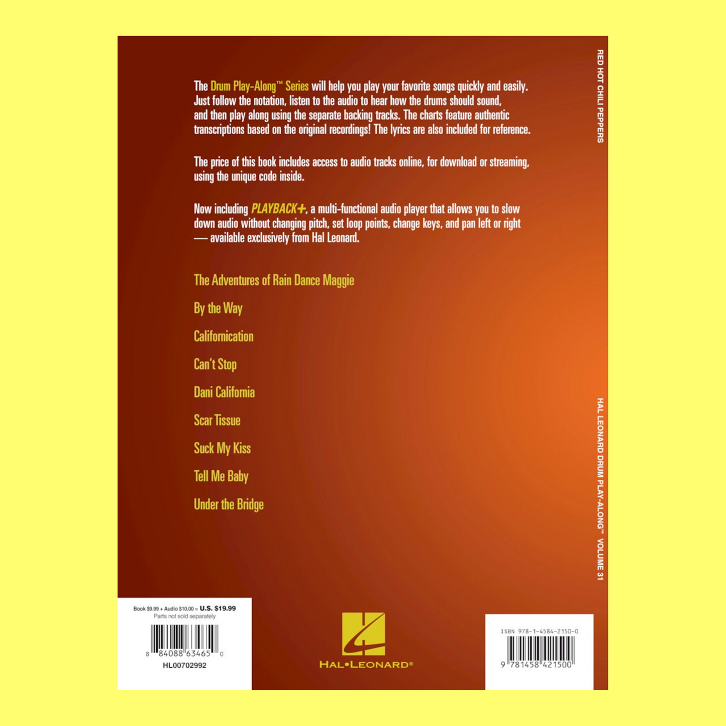 Red Hot Chili Peppers - Drum Play Along Volume 31 Book/Ola