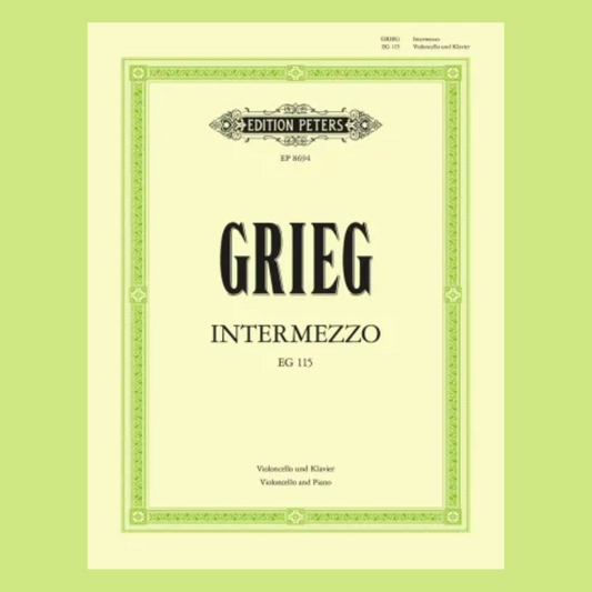 Grieg - Intermezzo For Cello with Piano Accompaniment Book
