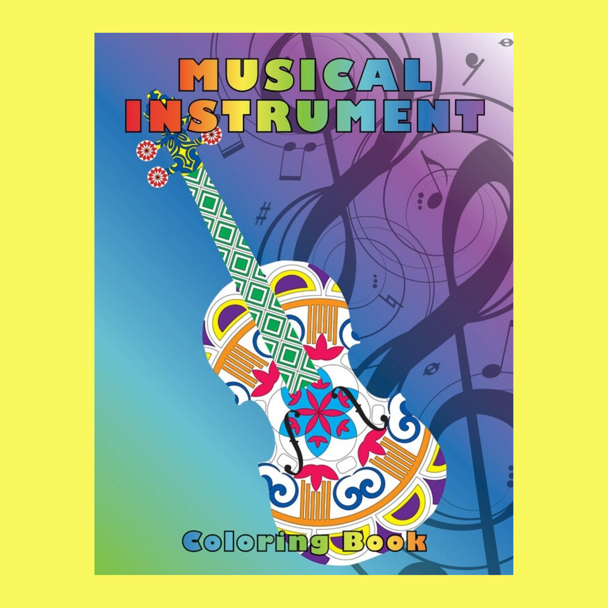 Writing Music Instrument For Coluring Musical Instrument Coloring Book โ Music2u.com.au