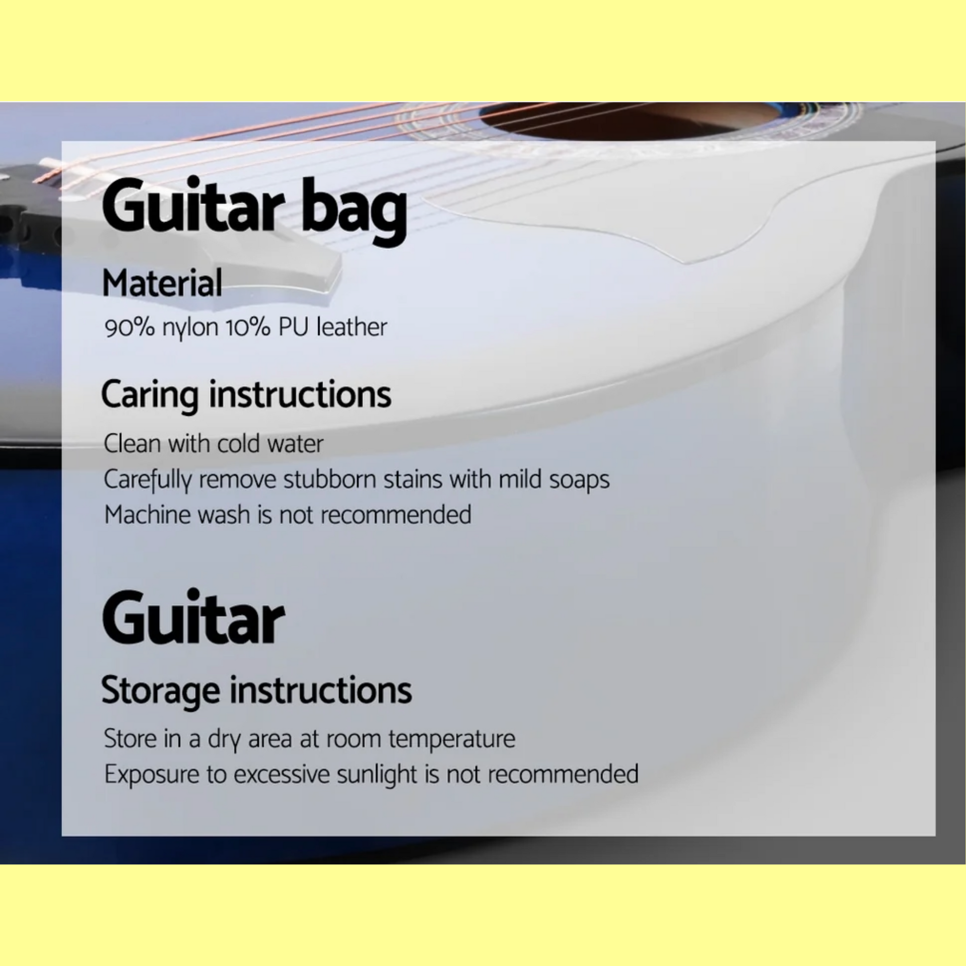 Alpha 38-inch Blue Wooden Acoustic Guitar Pack