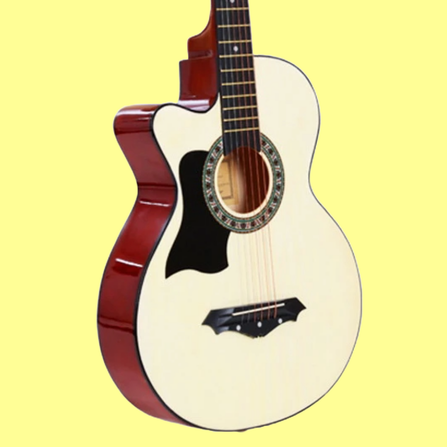Alpha 38-inch National Wood Left Handed Acoustic Guitar Pack
