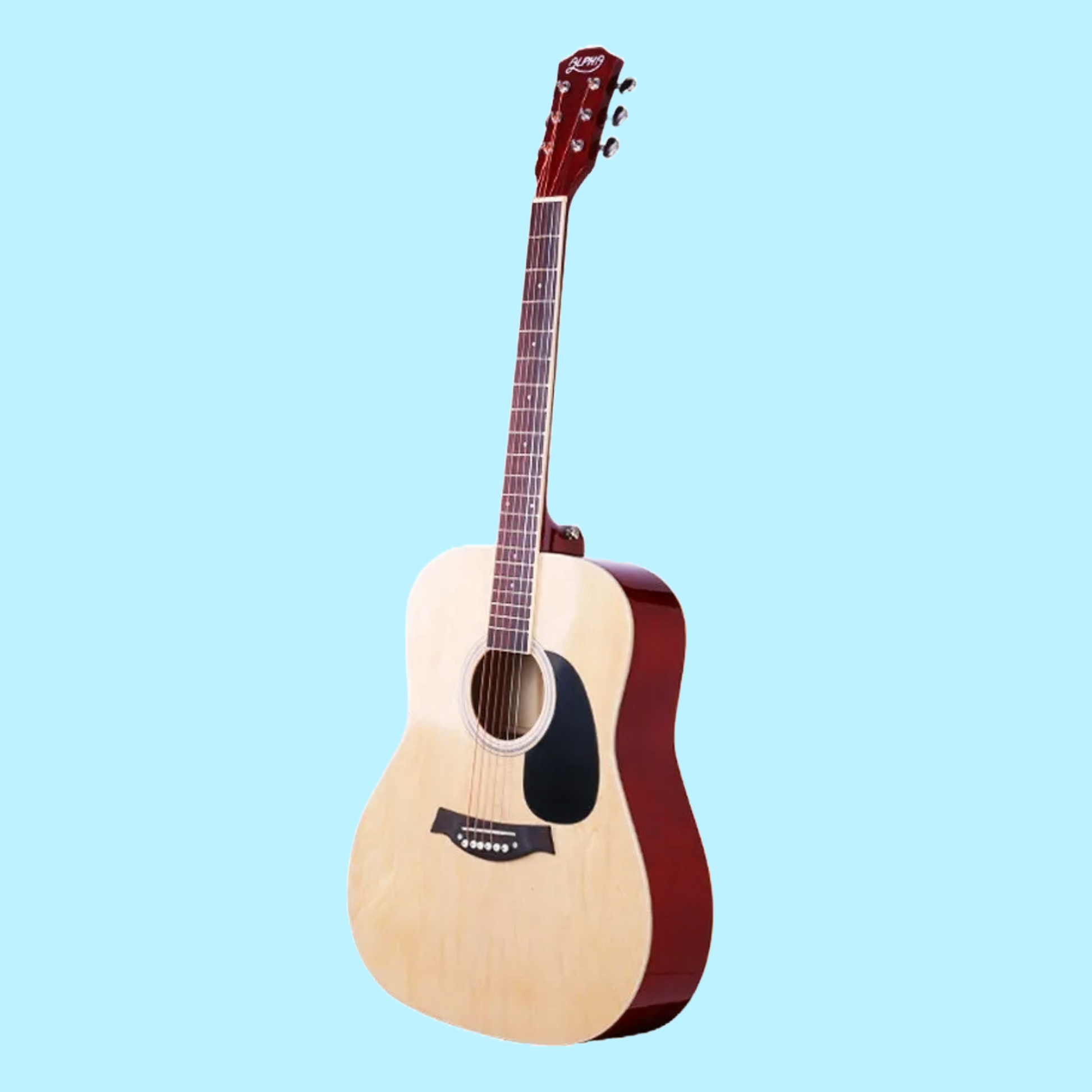 Alpha 41-Inch National Wooden Acoustic Guitar with Carry Bag, Straps & Picks