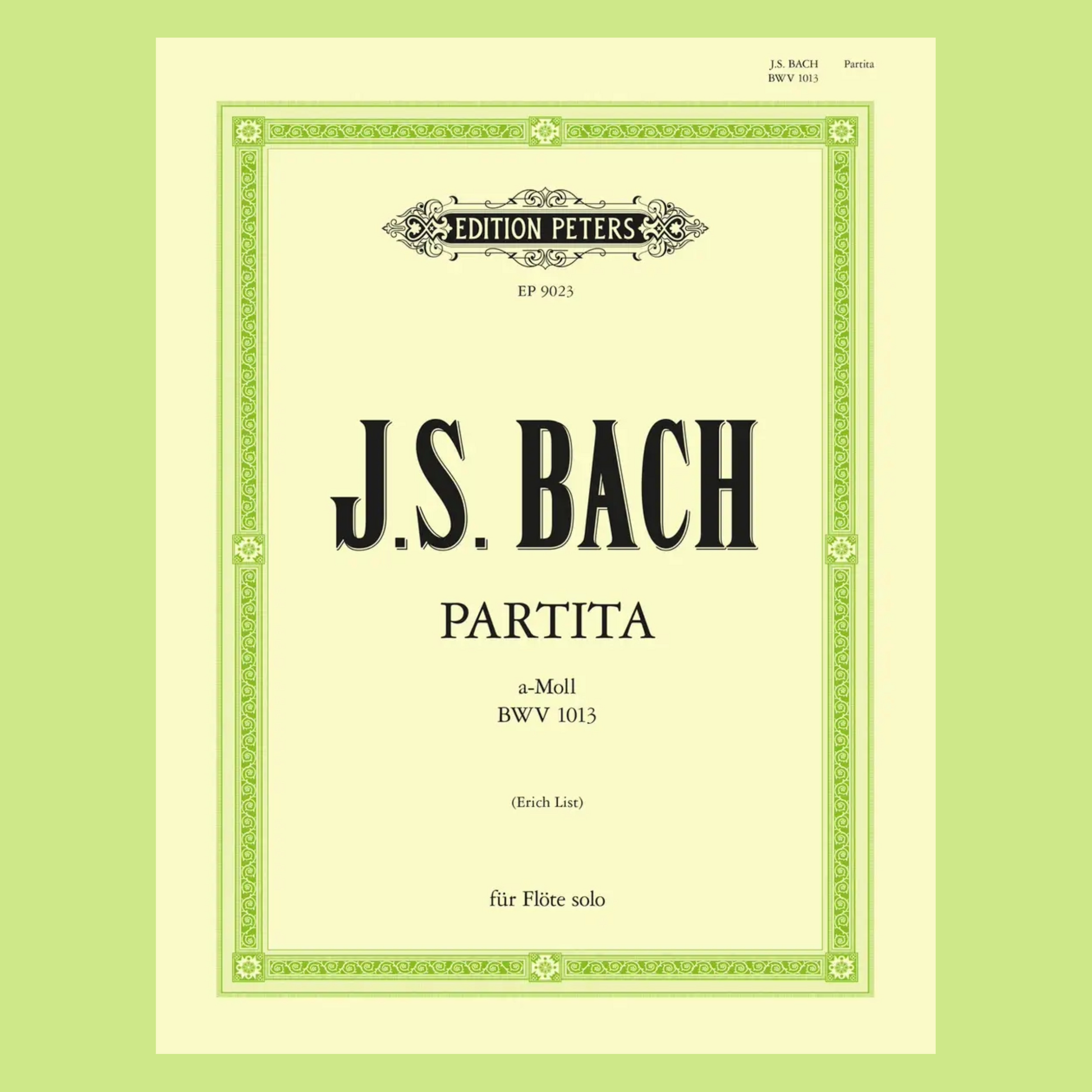 JS Bach - Partita A Minor (Sonata) BWC 1013 Flute Solo Urtext Book
