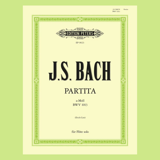 JS Bach - Partita A Minor (Sonata) BWC 1013 Flute Solo Urtext Book