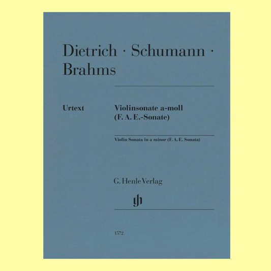 Violin Sonata A Minor (F. A. E. Sonata) For Violin with Piano Accompaniment