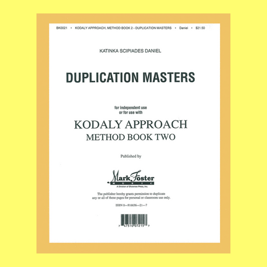 Kodaly Approach II -Method Book 2 Transparencies