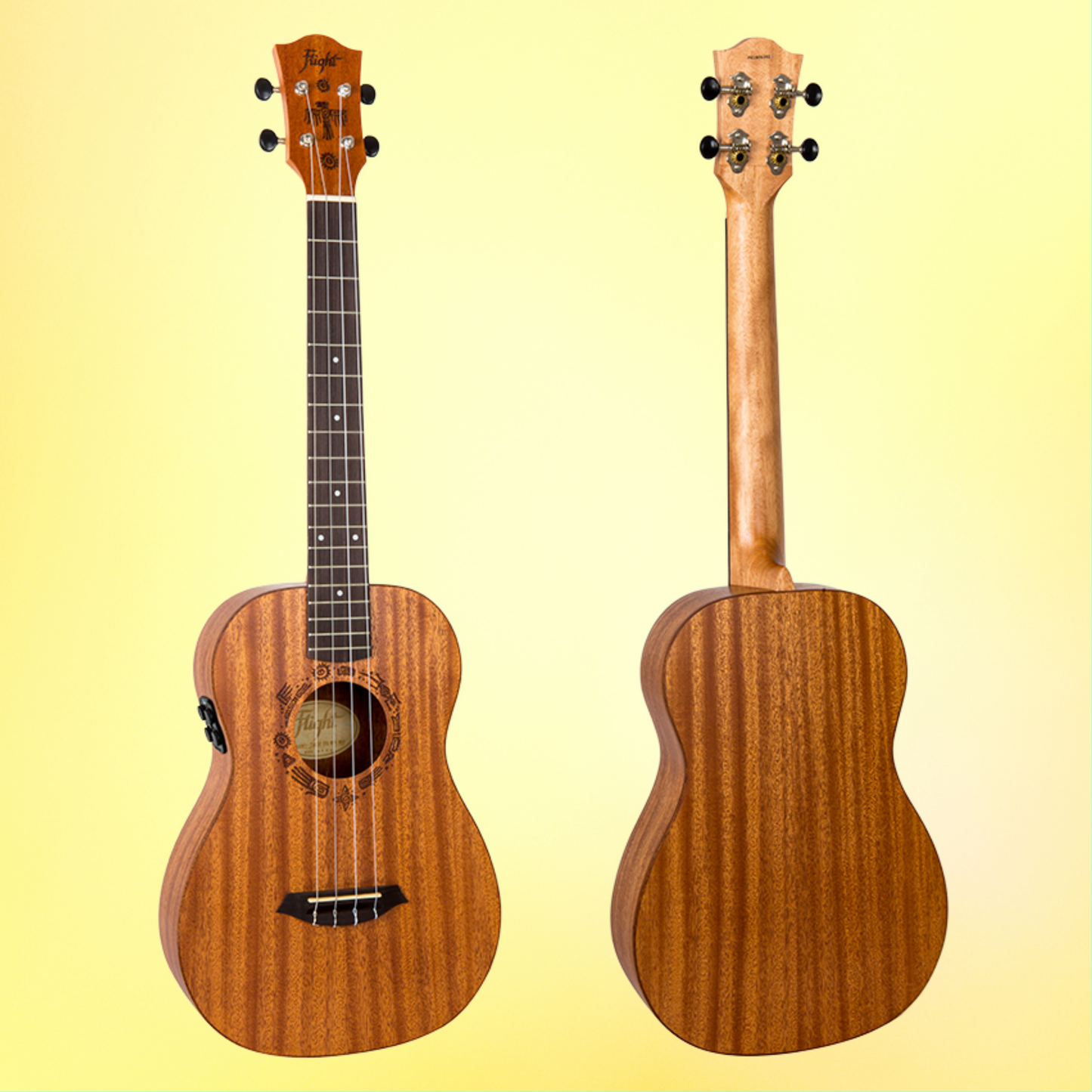 Flight DUB38 Mahogany Soundwave Baritone Ukulele with Padded Gig Bag