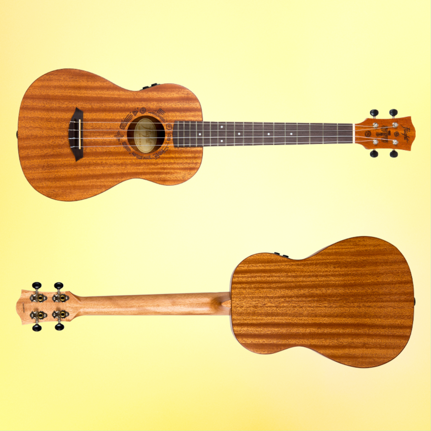 Flight DUB38 Mahogany Soundwave Baritone Ukulele with Padded Gig Bag