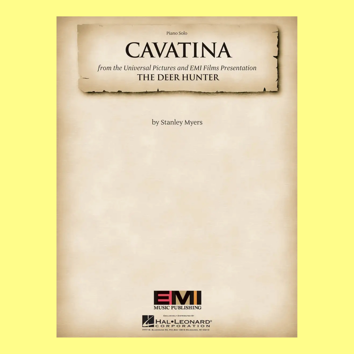 Cavatina Theme From The Deer Hunter - Piano Solo Sheet Music