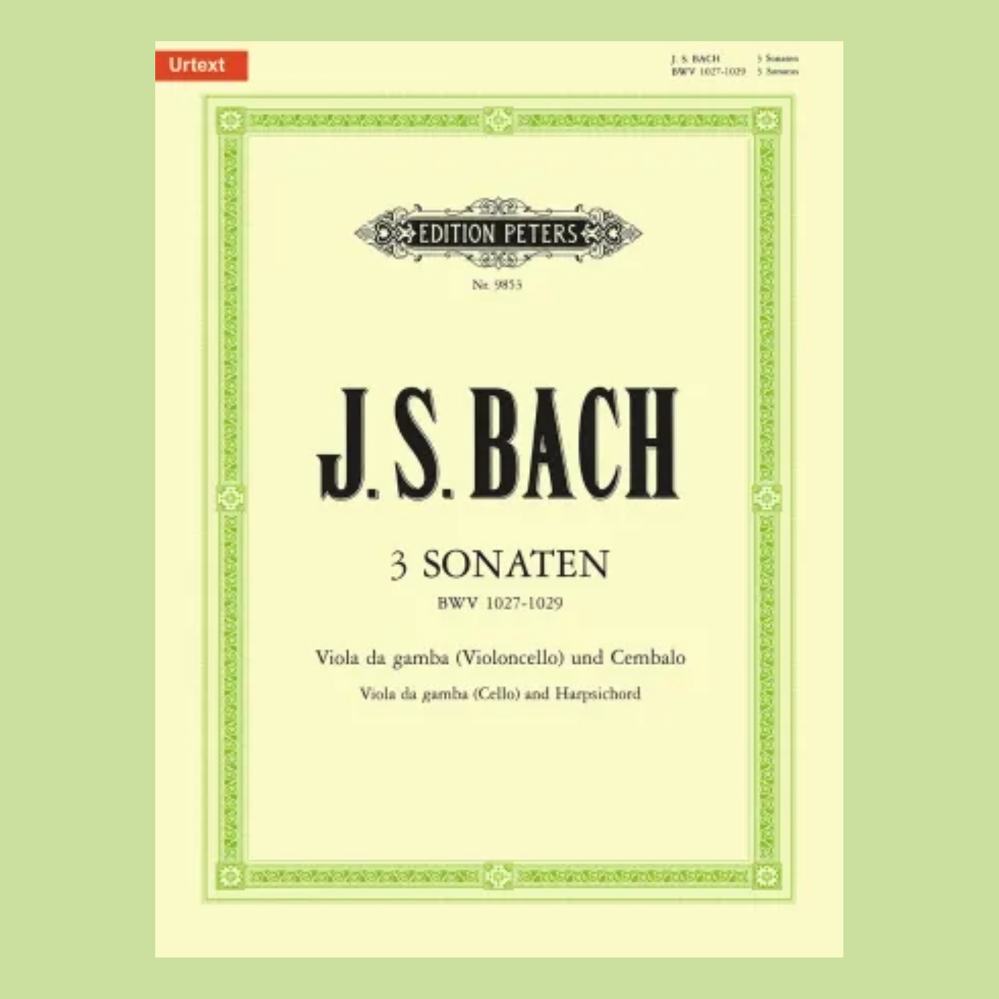 J.S Bach - 3 Sonatas Originally For Viola Da Gamba for Cello with Piano Book