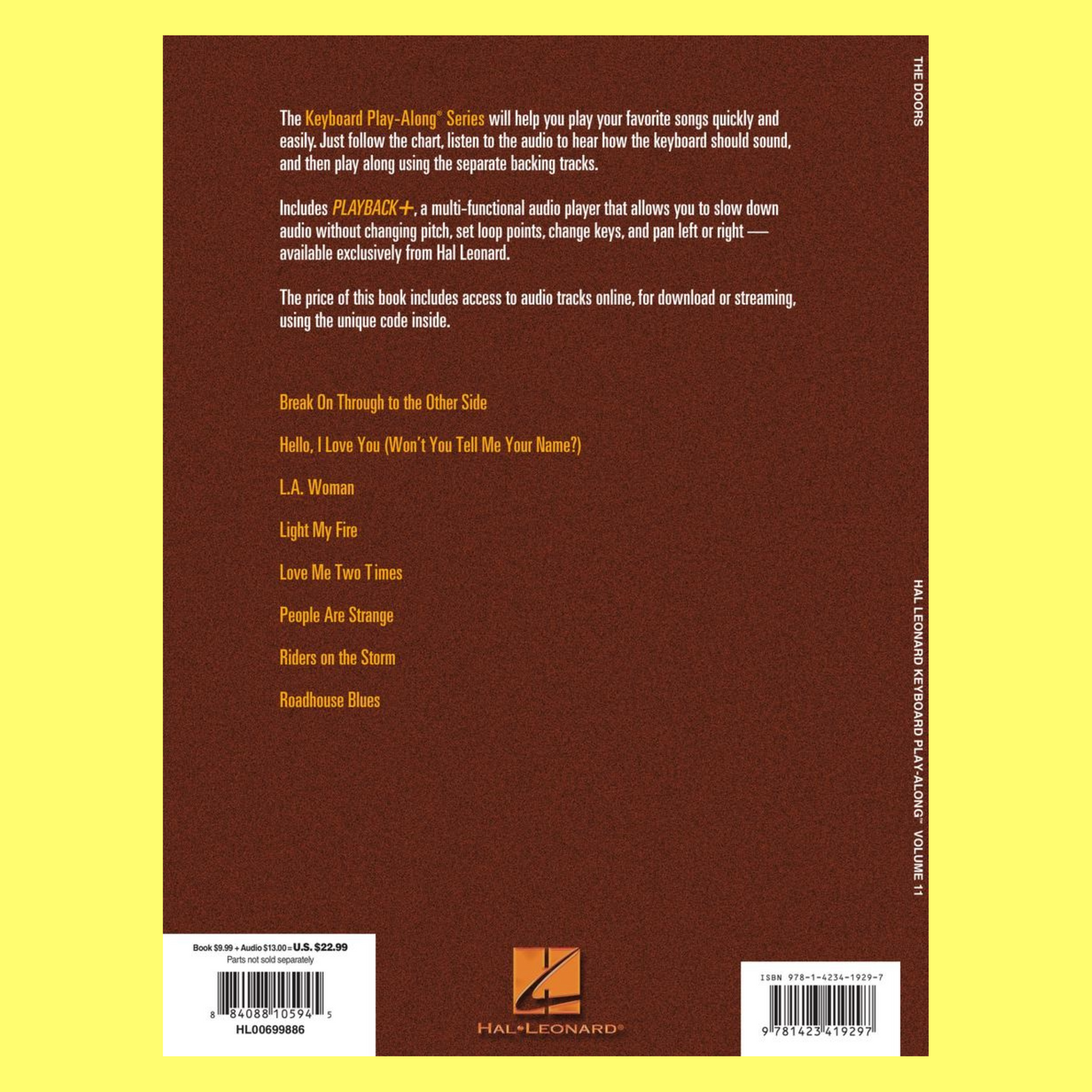 The Doors - Keyboard Play Along Volume 11 Book/Ola