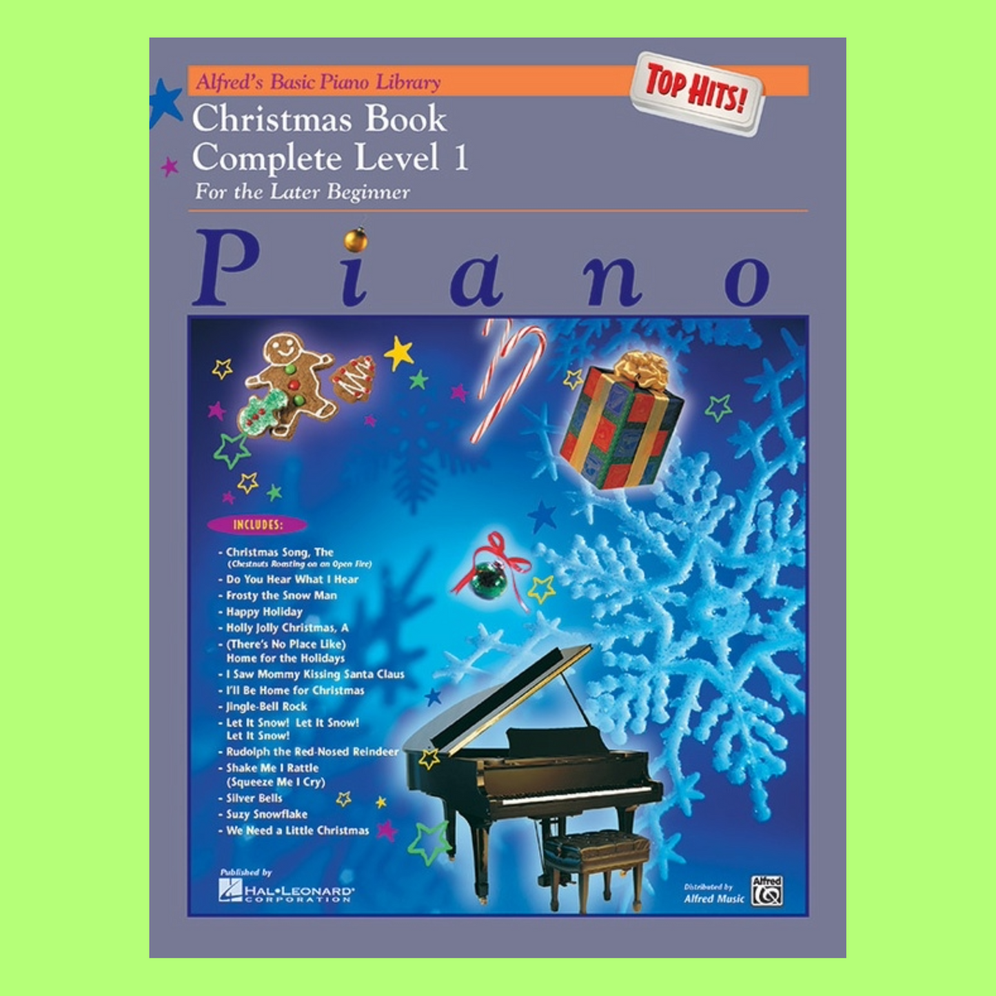 Alfred's Basic Piano Library Top Christmas Complete Level 1 (1A/1B) Book