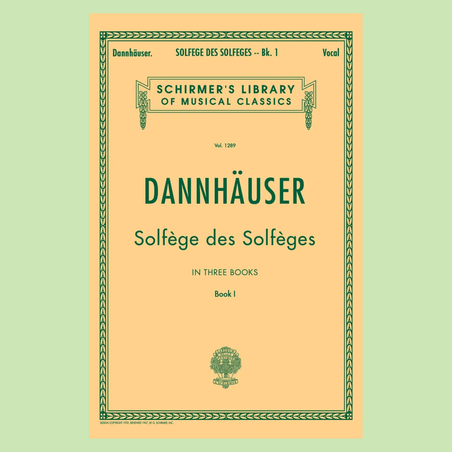 Dannhauser - Solfege Des Solfeges Book 1 Voice