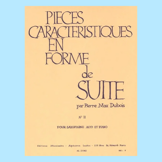 Pierre Max Dubois - Pieces Characteristiques Op 77 No 2 Alto Saxophone with Piano