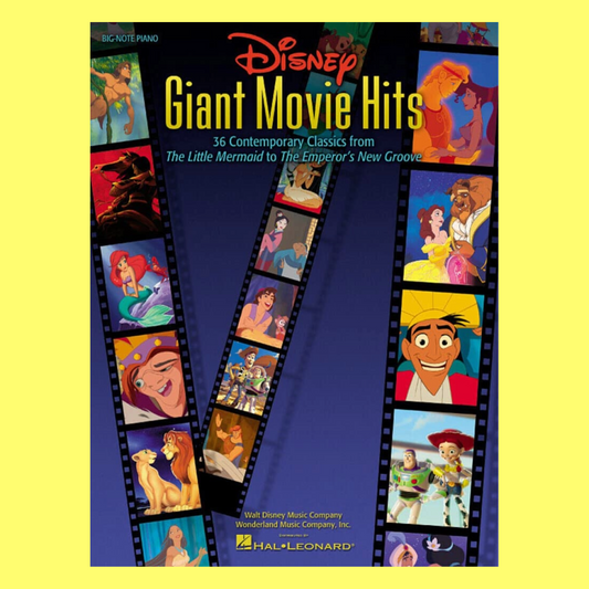 Disney Giant Movie Hits - Big Note Piano Book (36 Classics)