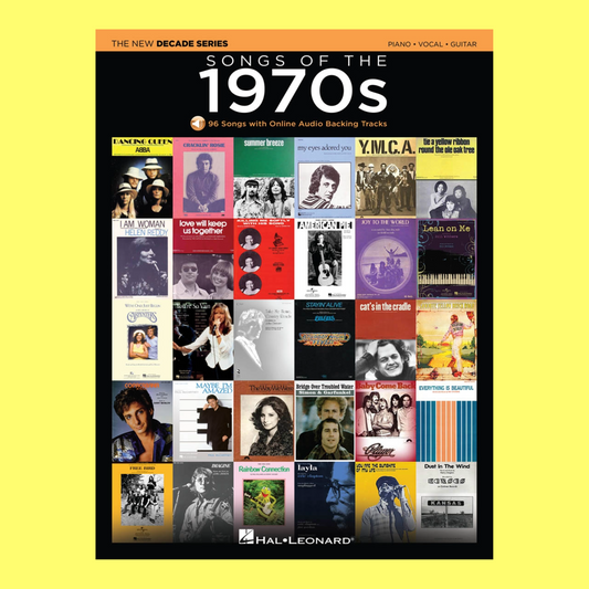 Songs Of The 1970s -Play Along Piano/Vocal/Guitar Songbook with Audio (97 Songs)