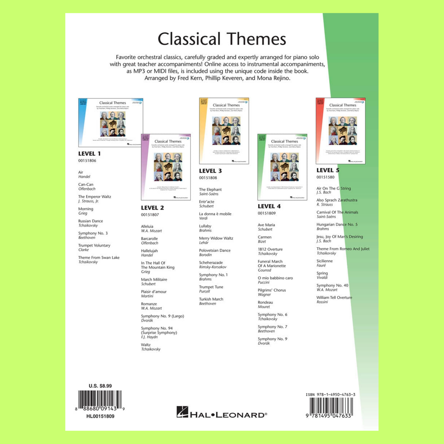 Hal Leonard Student Piano Library - Classical Themes Level 4 Book/Ola