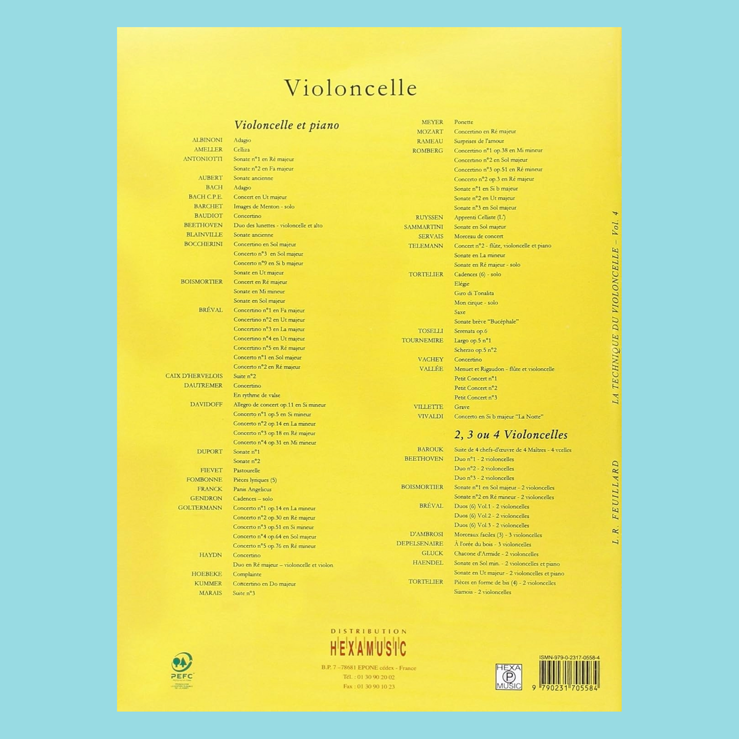 Feuillard - Technique Of Cello Volume 4 Book