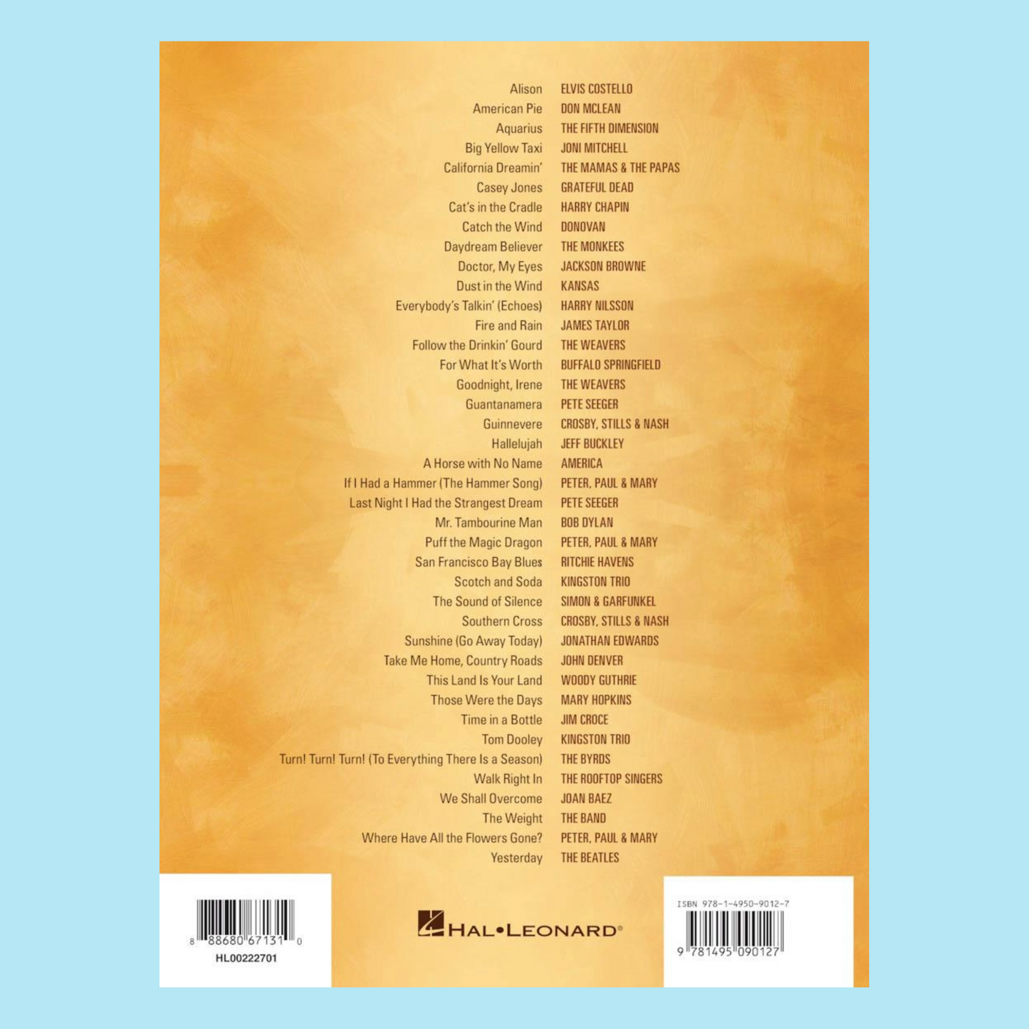 Folk Pop Songs Easy Guitar Notes & Tab Book (40 Songs)