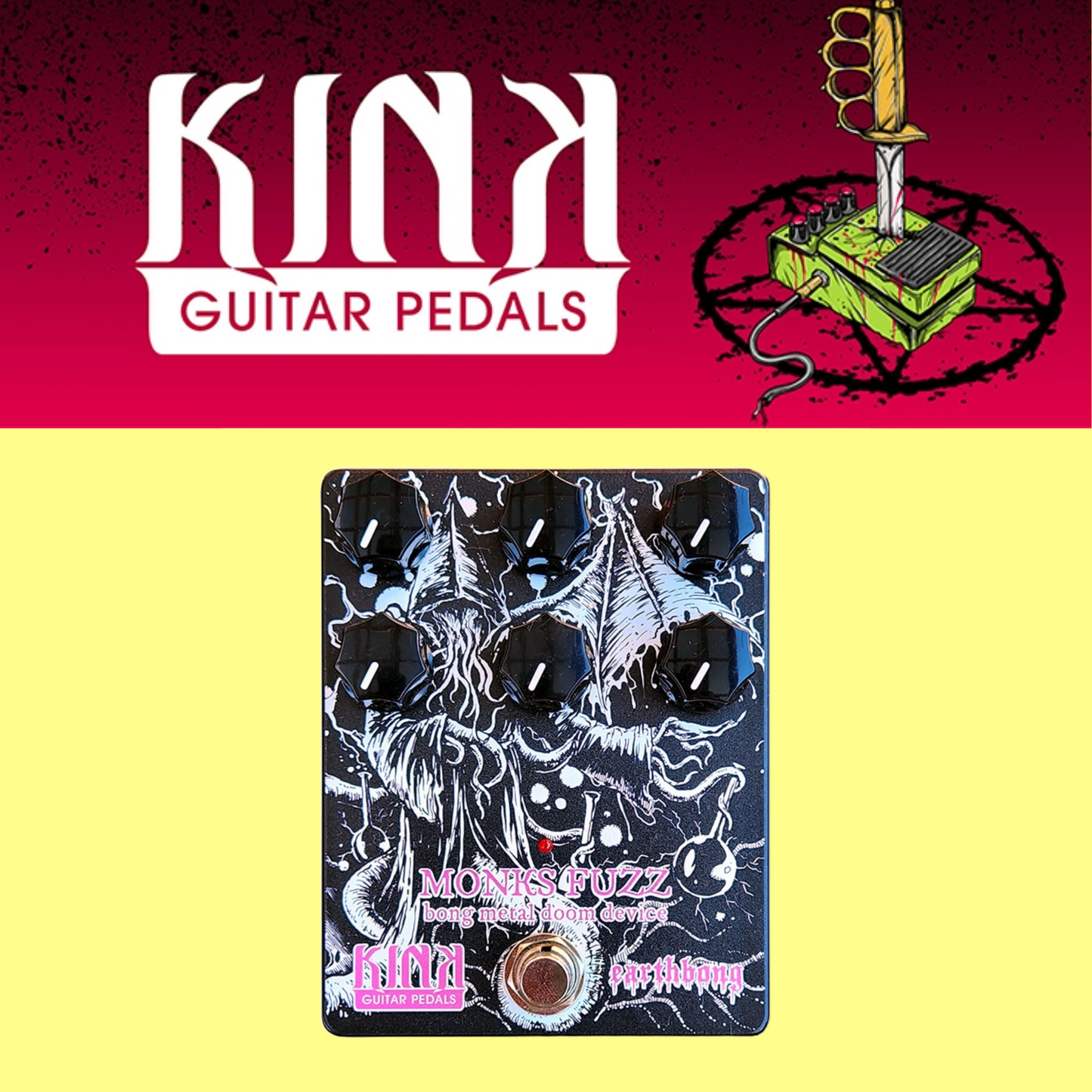 Kink Guitar Pedals - The Monks Fuzz - Collaboration with Earthbong (Aussie Made)