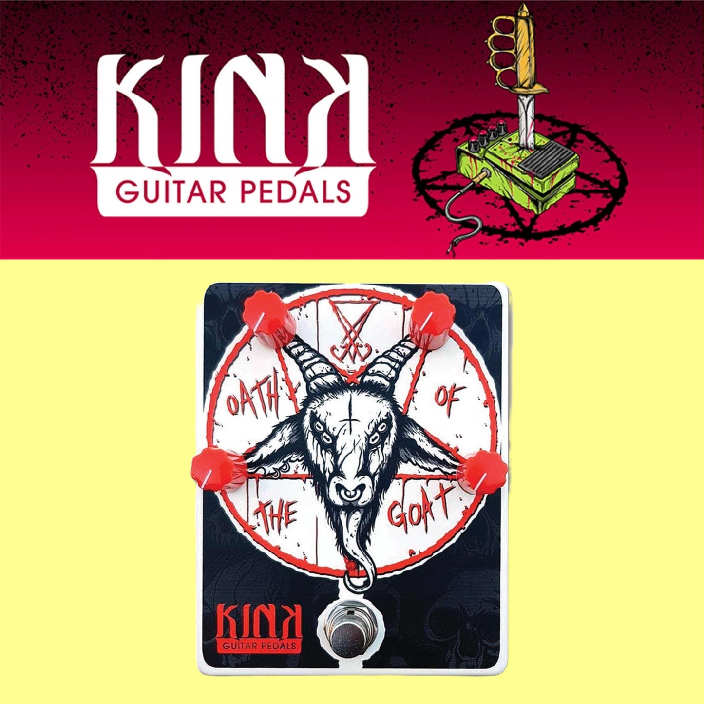 Kink Guitar Pedals - Oath of the Goat Distortion Pedal