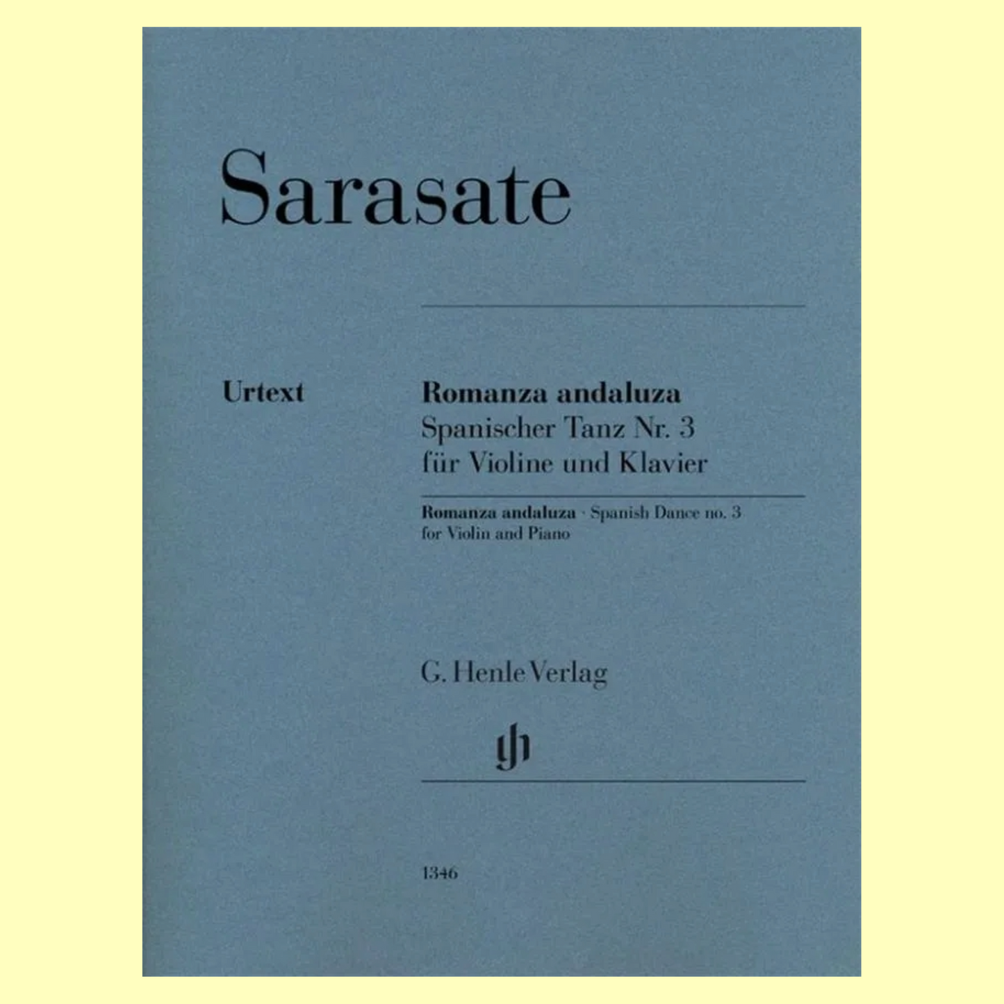 Sarasate - Spanish Dance No 3 Op 22 No 1 Violin with Piano Book (Urtext Edition)
